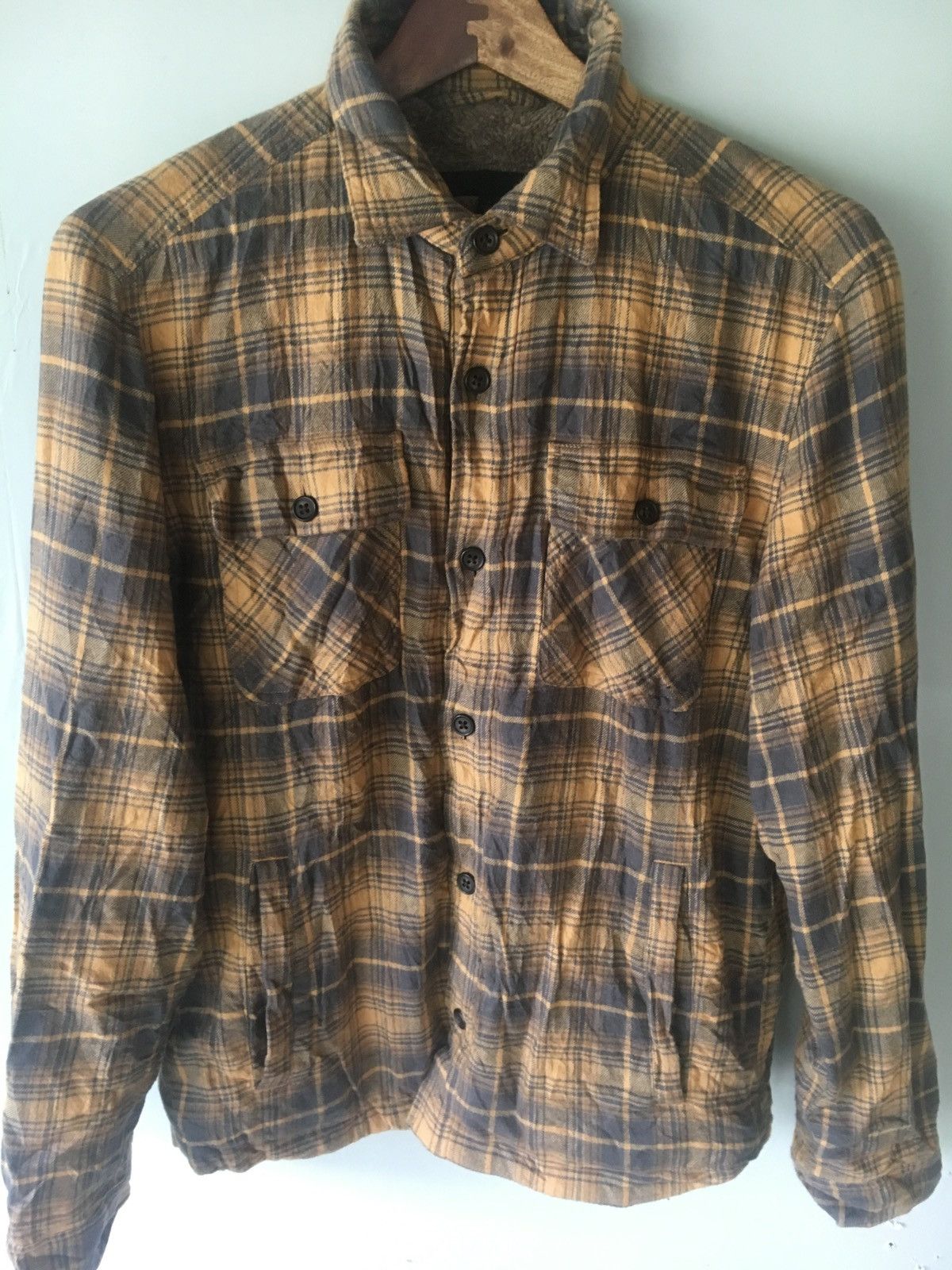 Japanese Brand UNIQLO YELLOW CHECK SIZE L SHIRT BUTTON UP Size US L / EU 52-54 / 3 - 3 Thumbnail