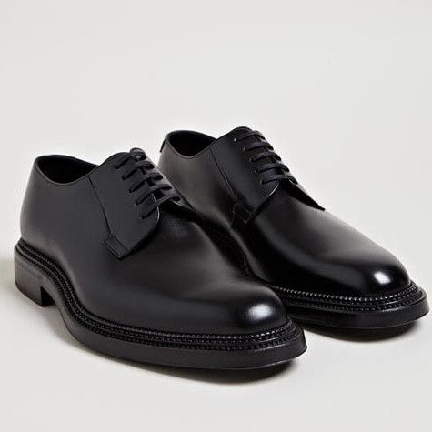 image of Yang Li Triple-Welted Sole Derby Shoes in Black, Men's (Size 10)