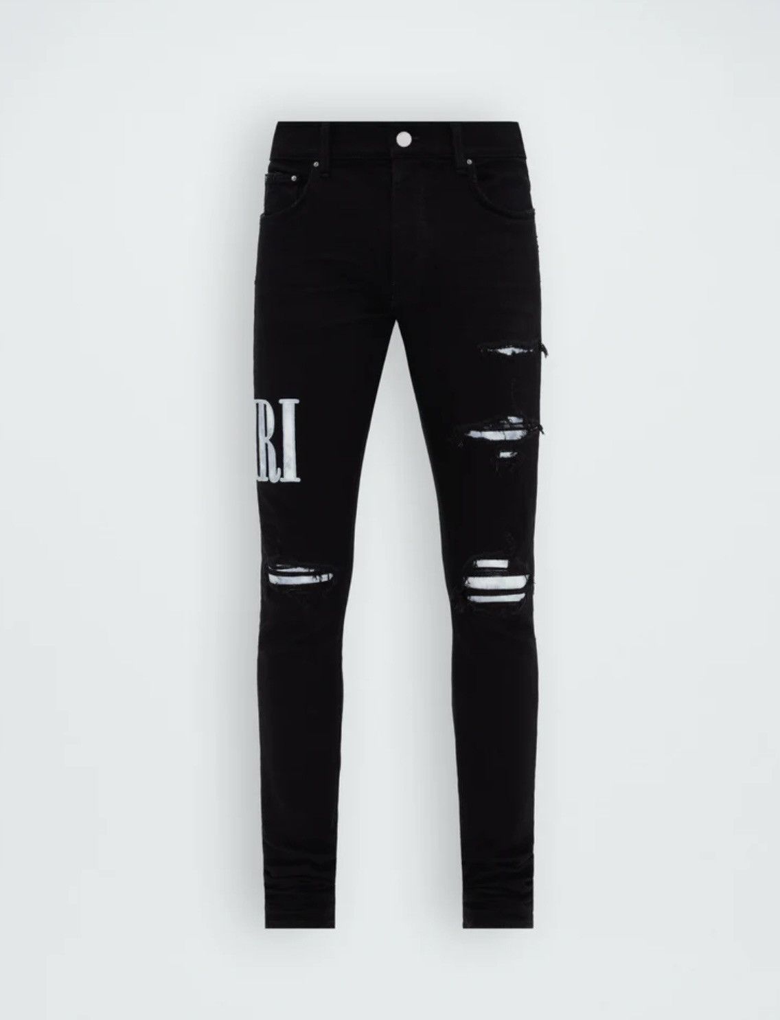 Jean Amiri Core Logo Skinny – Taille 38, Délavé Bleu, Coupe Homme