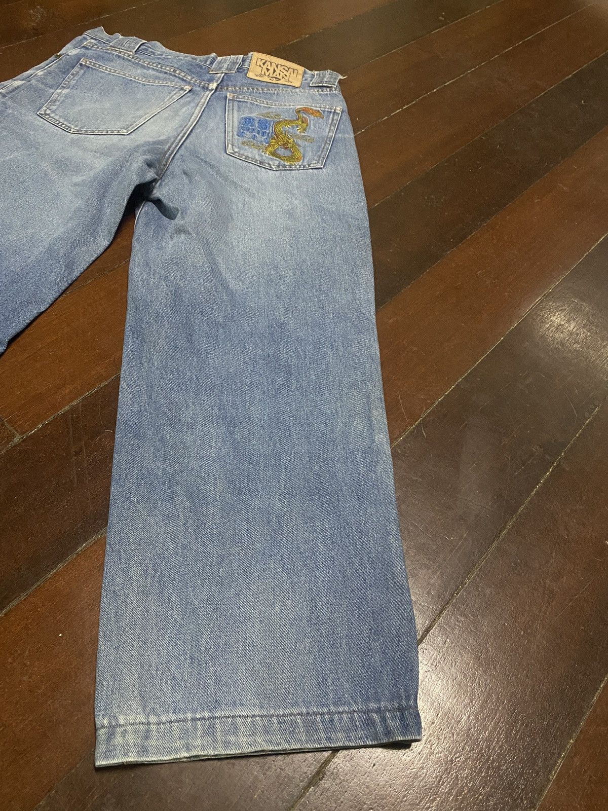 FLARE JEANS KANSAI MAN BAGGY JEANS CROPPED WIDE DISTRESSED