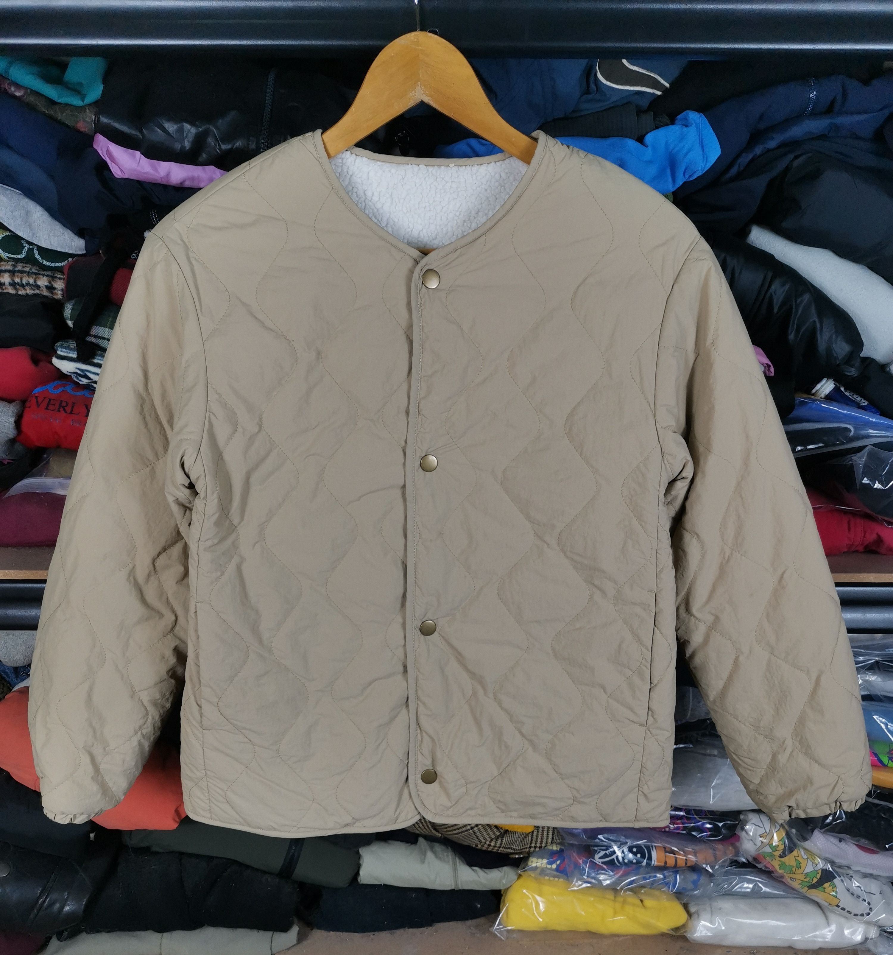Japanese Brand Uniqlo Lemaire Reversible Quilted Sherpa Cardigan Jacket Size US S / EU 44-46 / 1 - 1 Thumbnail