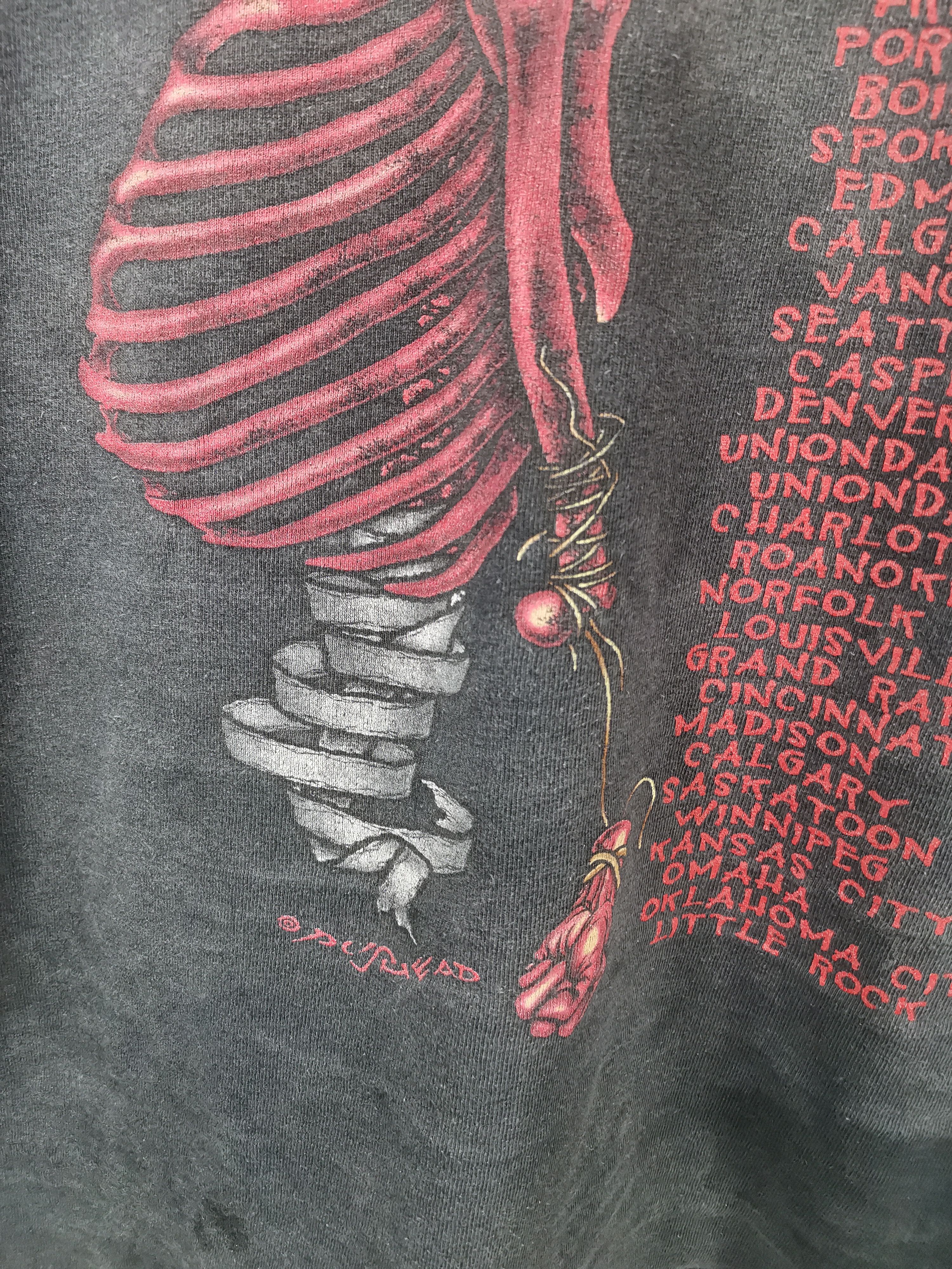 Metallica Vintage Metallica Pushead Tour 2004 Tshirt Sun Faded Size US XL / EU 56 / 4 - 5 Thumbnail