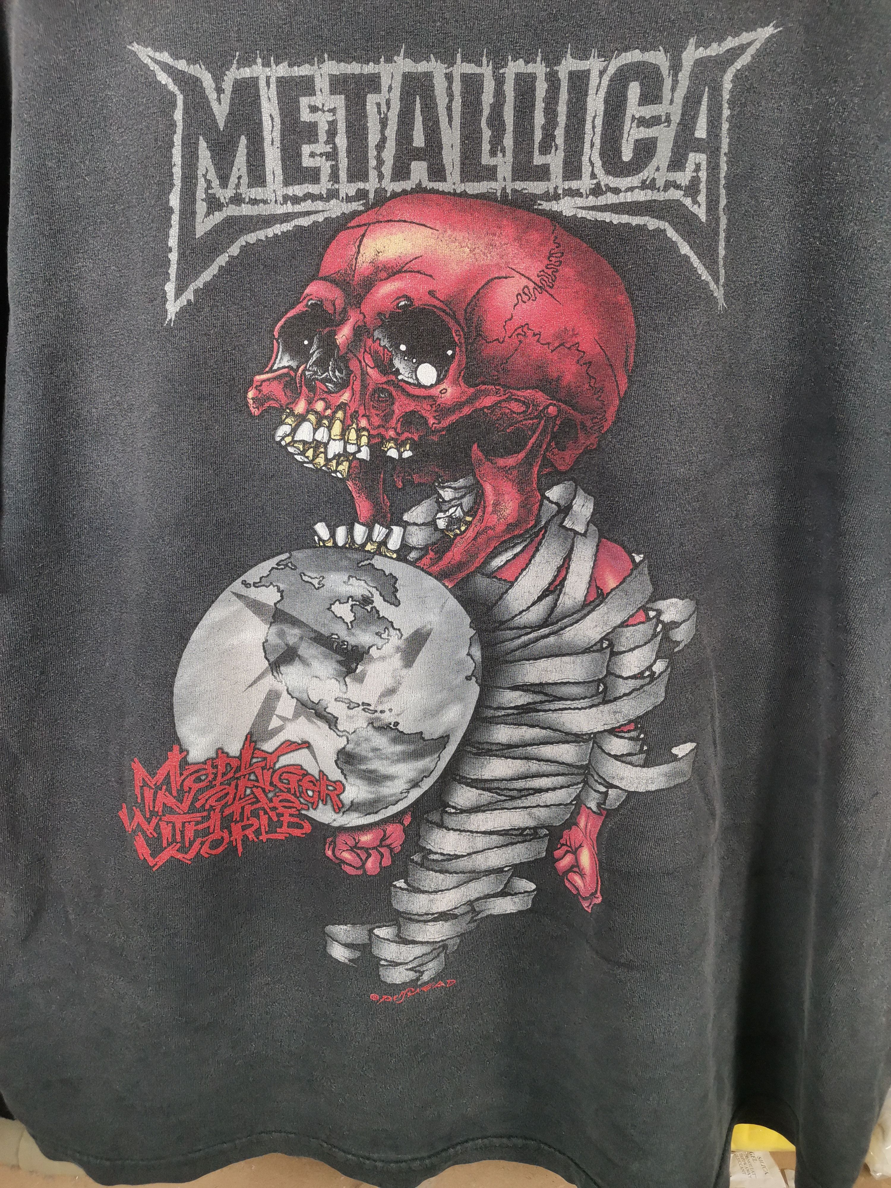 Metallica Vintage Metallica Pushead Tour 2004 Tshirt Sun Faded Size US XL / EU 56 / 4 - 2 Thumbnail