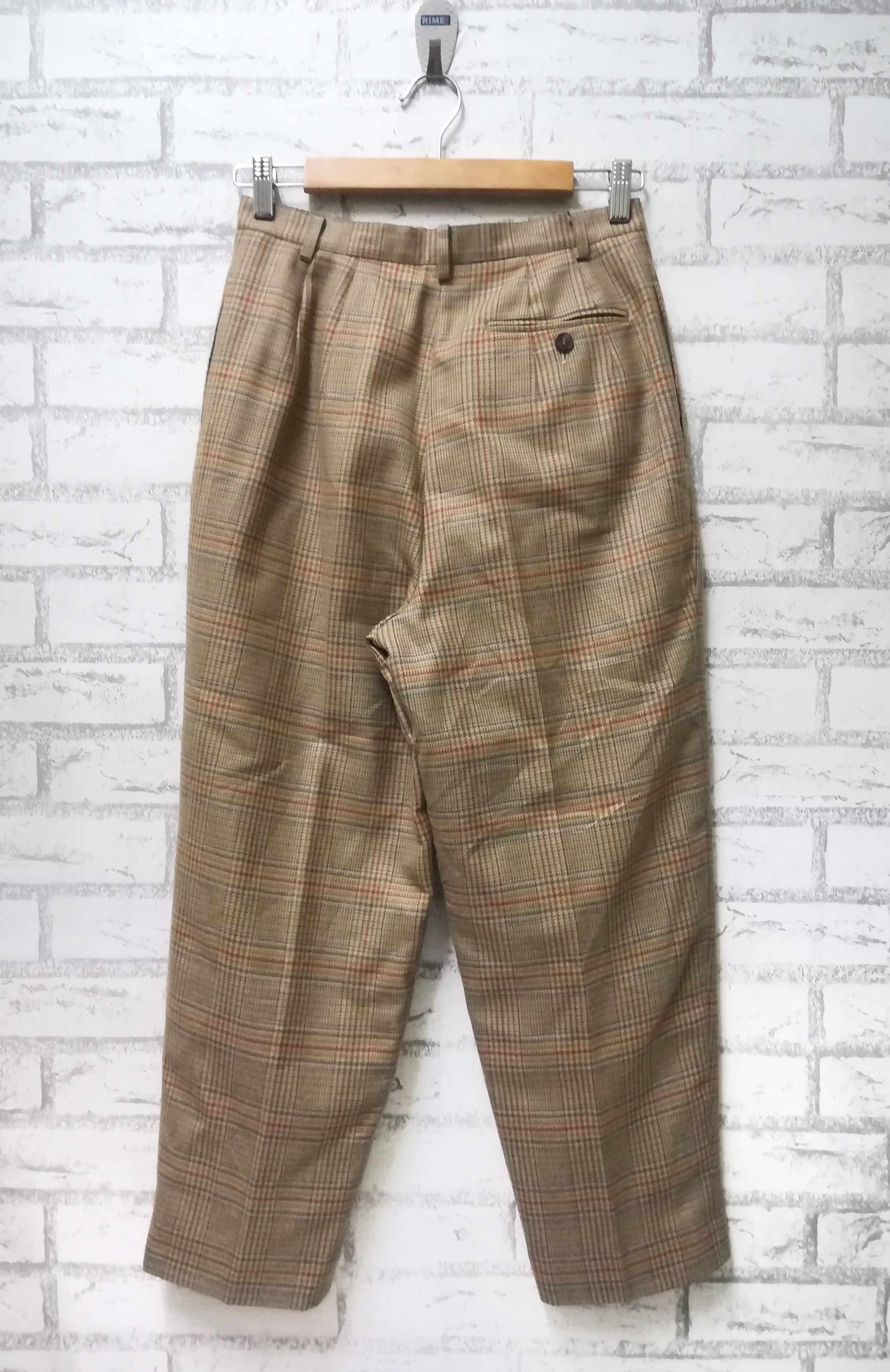Burberry Burberrys Glen Plaid Wool Pants Size US 27 - 2 Thumbnail