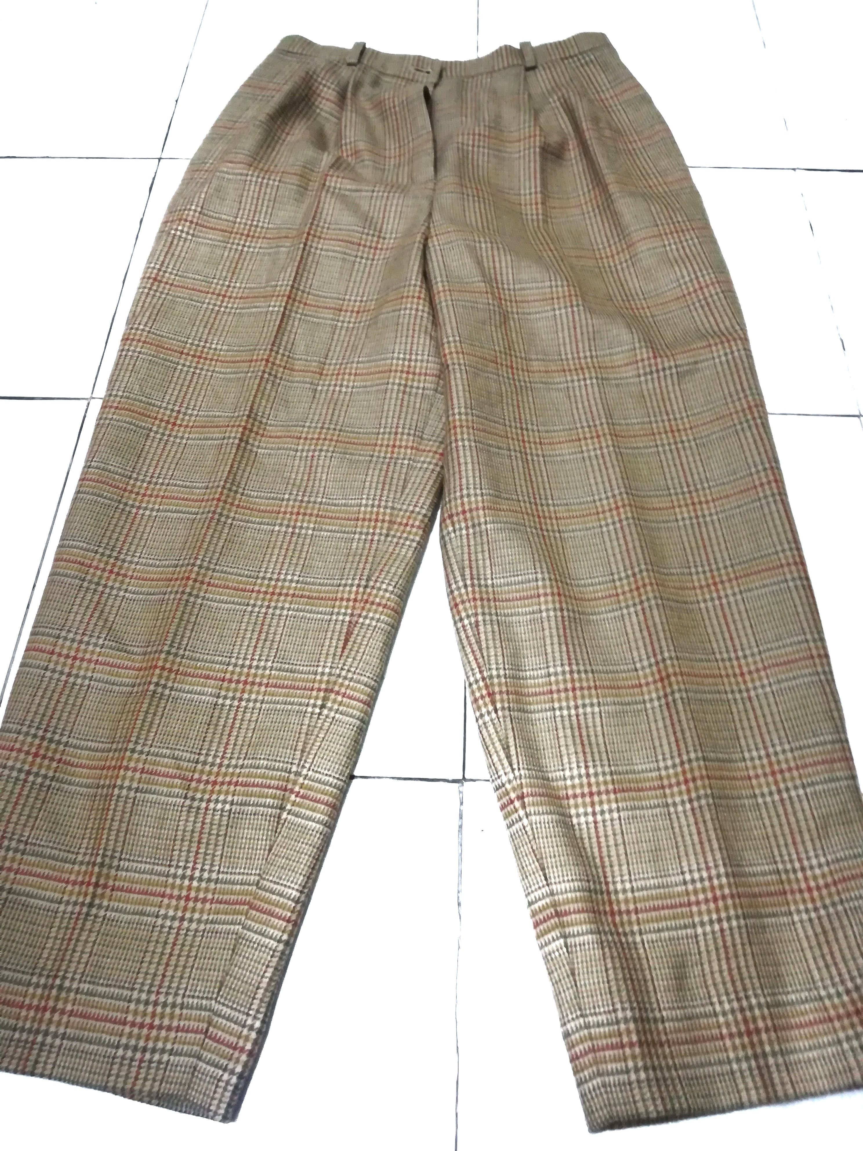 Burberry Burberrys Glen Plaid Wool Pants Size US 27 - 3 Thumbnail