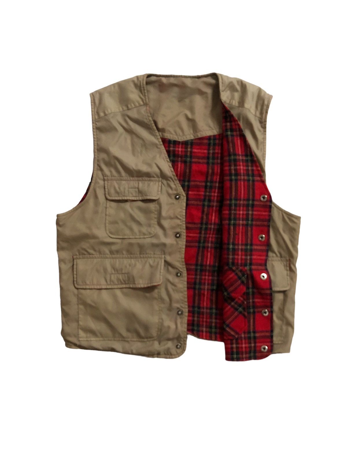 Japanese Brand × Vintage Vintage Musshu Riversible Multy Pocket Vests Size US M / EU 48-50 / 2 - 7 Thumbnail