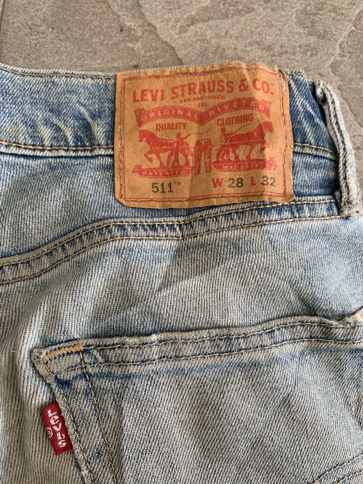 Levi's Vintage Levis 511 Faded Blue Jeans Size US 29 - 8 Thumbnail