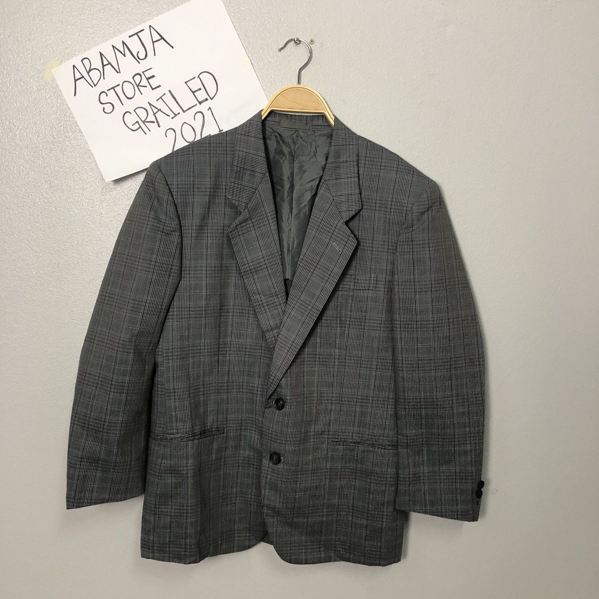 image of Vintage Antonio Fusco Blazer Coat Jacket in Grey, Men's (Size Medium)