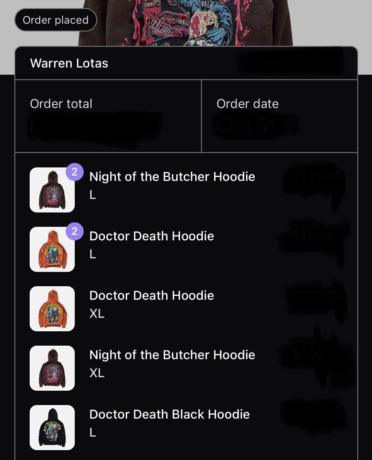 Warren Lotas Doctor Death Orange Hoodie Size US L / EU 52-54 / 3 - 7 Thumbnail