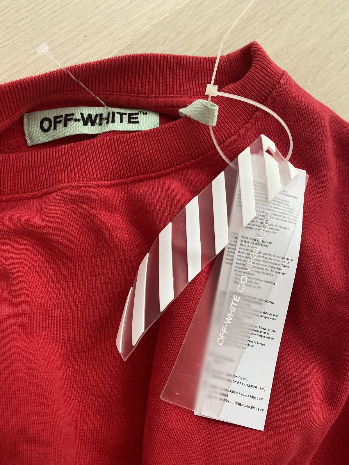 Off-White 🔥🧼OFF-WHITE DIAGONALS CREWNECK Size US M / EU 48-50 / 2 - 3 Thumbnail