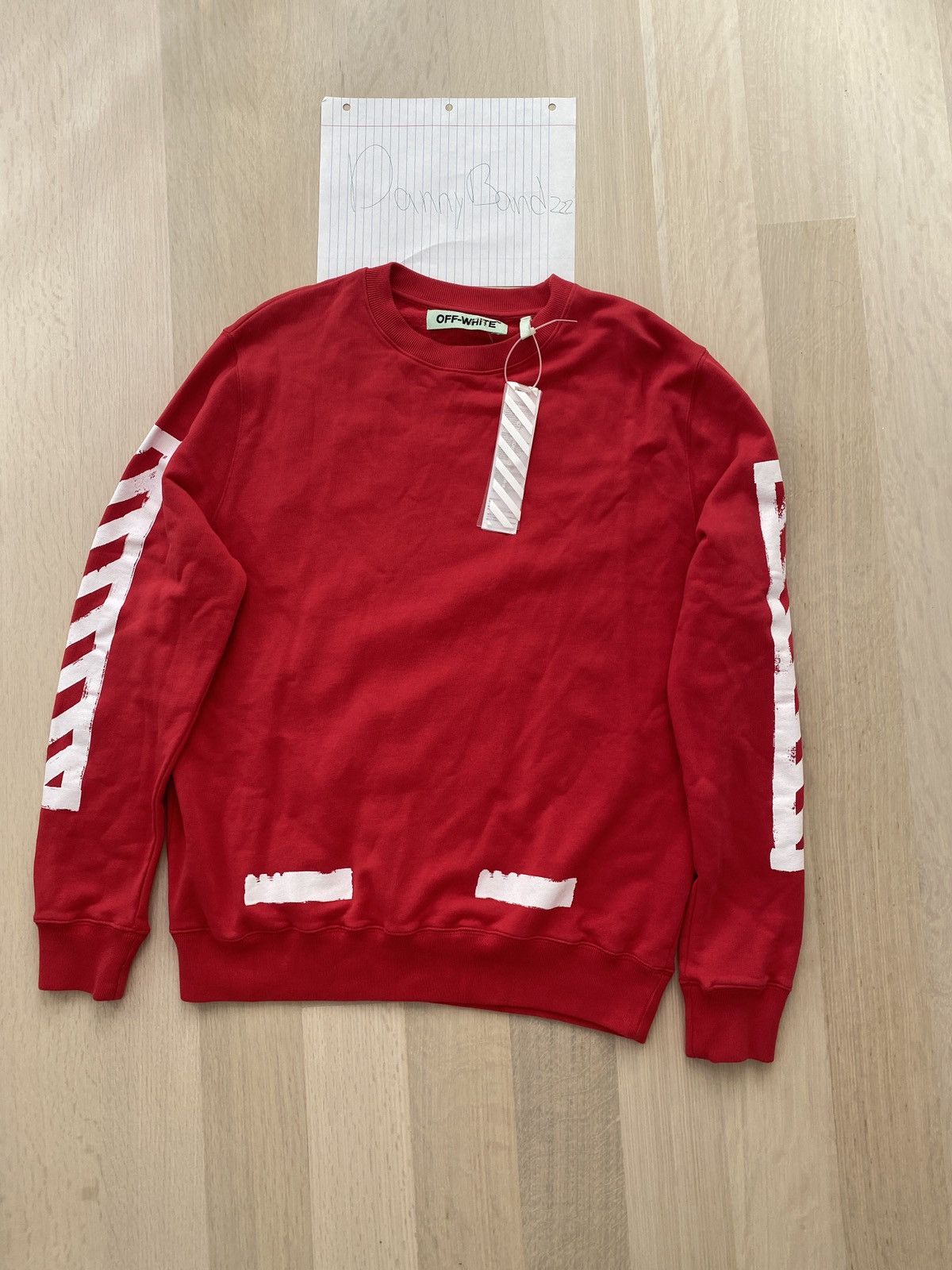 Off-White 🔥🧼OFF-WHITE DIAGONALS CREWNECK Size US M / EU 48-50 / 2 - 1 Thumbnail