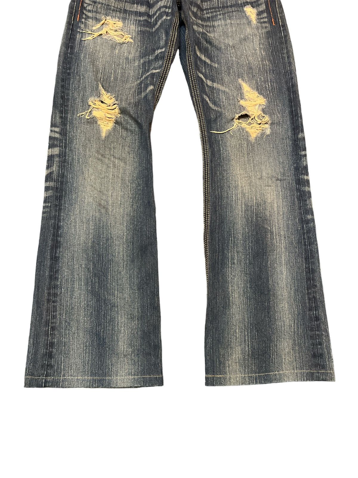 Japanese Brand × Vintage FLARED💥EDWIN XVS RIPPED DISTRESSED DENIM PANT Size US 30 / EU 46 - 4 Thumbnail
