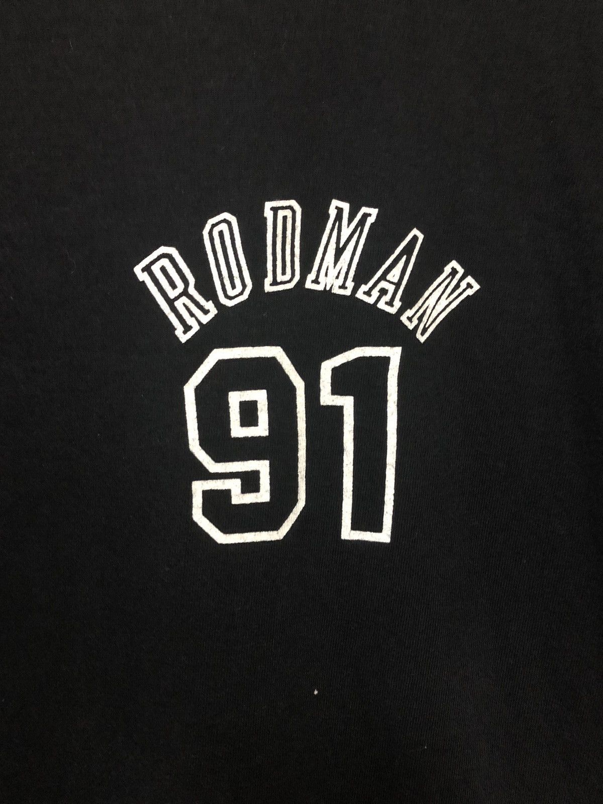 NBA × Rap Tees × Vintage Vintage 90s Dennis Rodman 91 Chicago Bulls Rare Tee Shirt Size US M / EU 48-50 / 2 - 5 Thumbnail