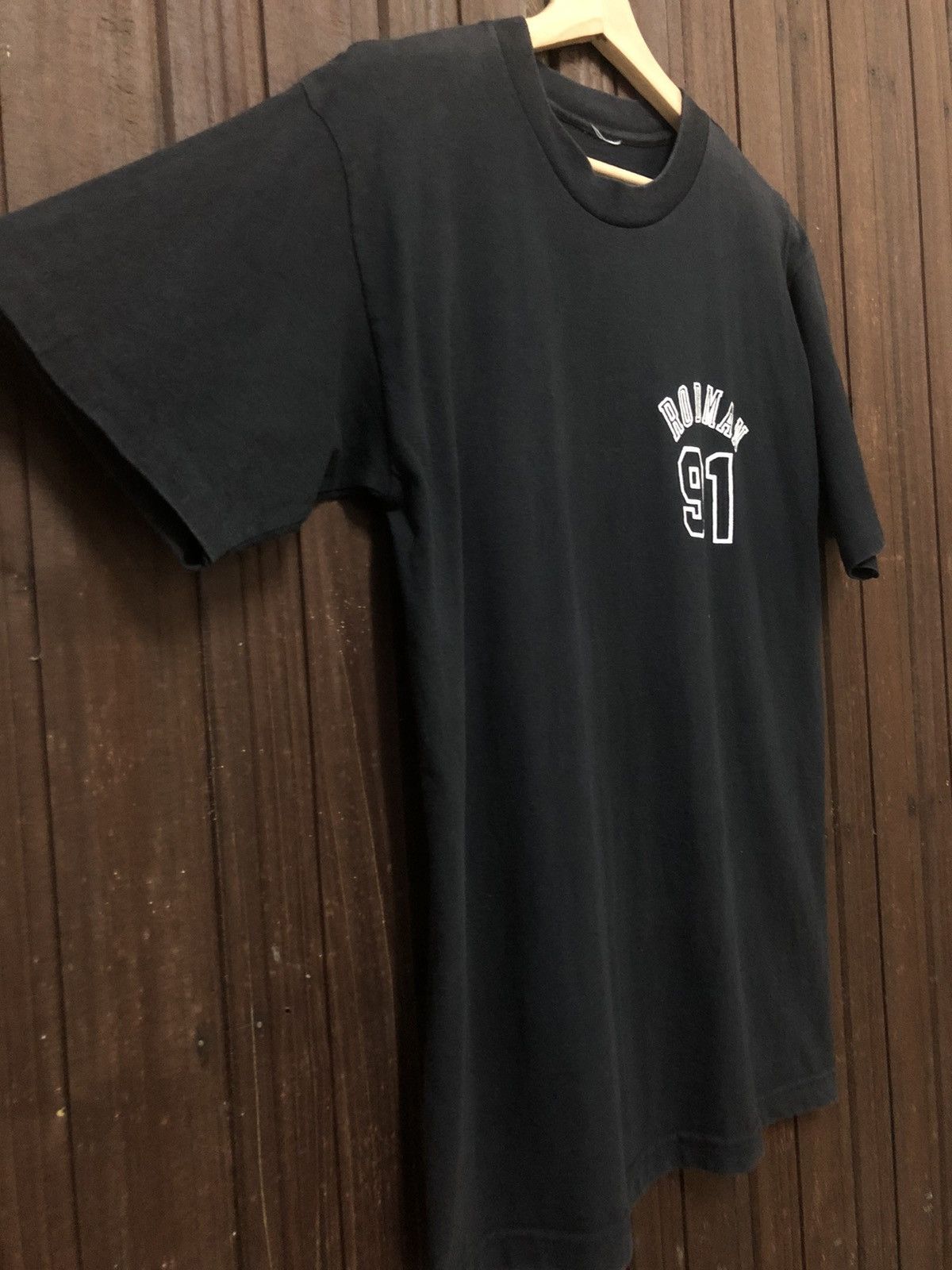 NBA × Rap Tees × Vintage Vintage 90s Dennis Rodman 91 Chicago Bulls Rare Tee Shirt Size US M / EU 48-50 / 2 - 7 Thumbnail
