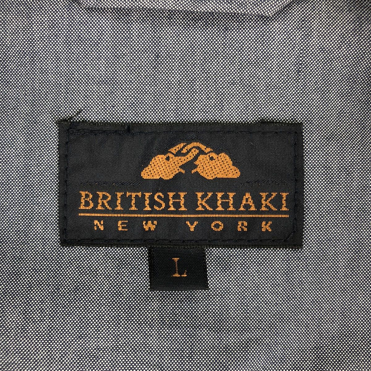 Vintage Vintage 90's Chambray Zipper Jacket by British Khaki Size US L / EU 52-54 / 3 - 12 Thumbnail