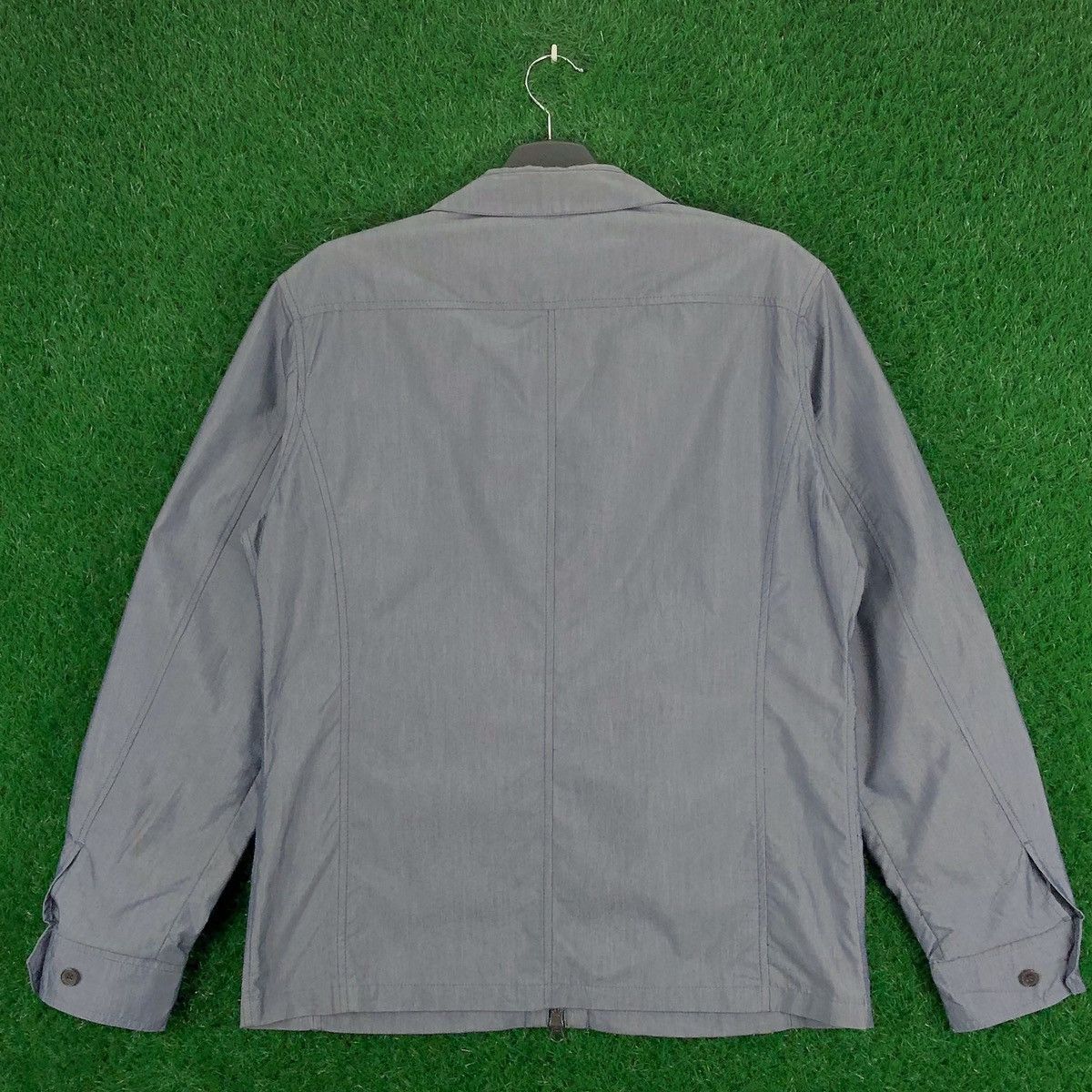 Vintage Vintage 90's Chambray Zipper Jacket by British Khaki Size US L / EU 52-54 / 3 - 4 Thumbnail