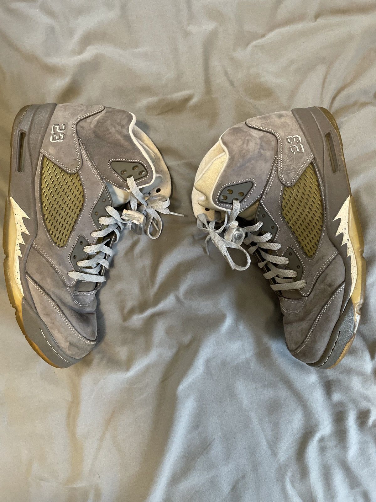 Jordan Brand × Nike Jordan 5 Wolf Grey 2011 Size US 12 / EU 45 - 5 Thumbnail