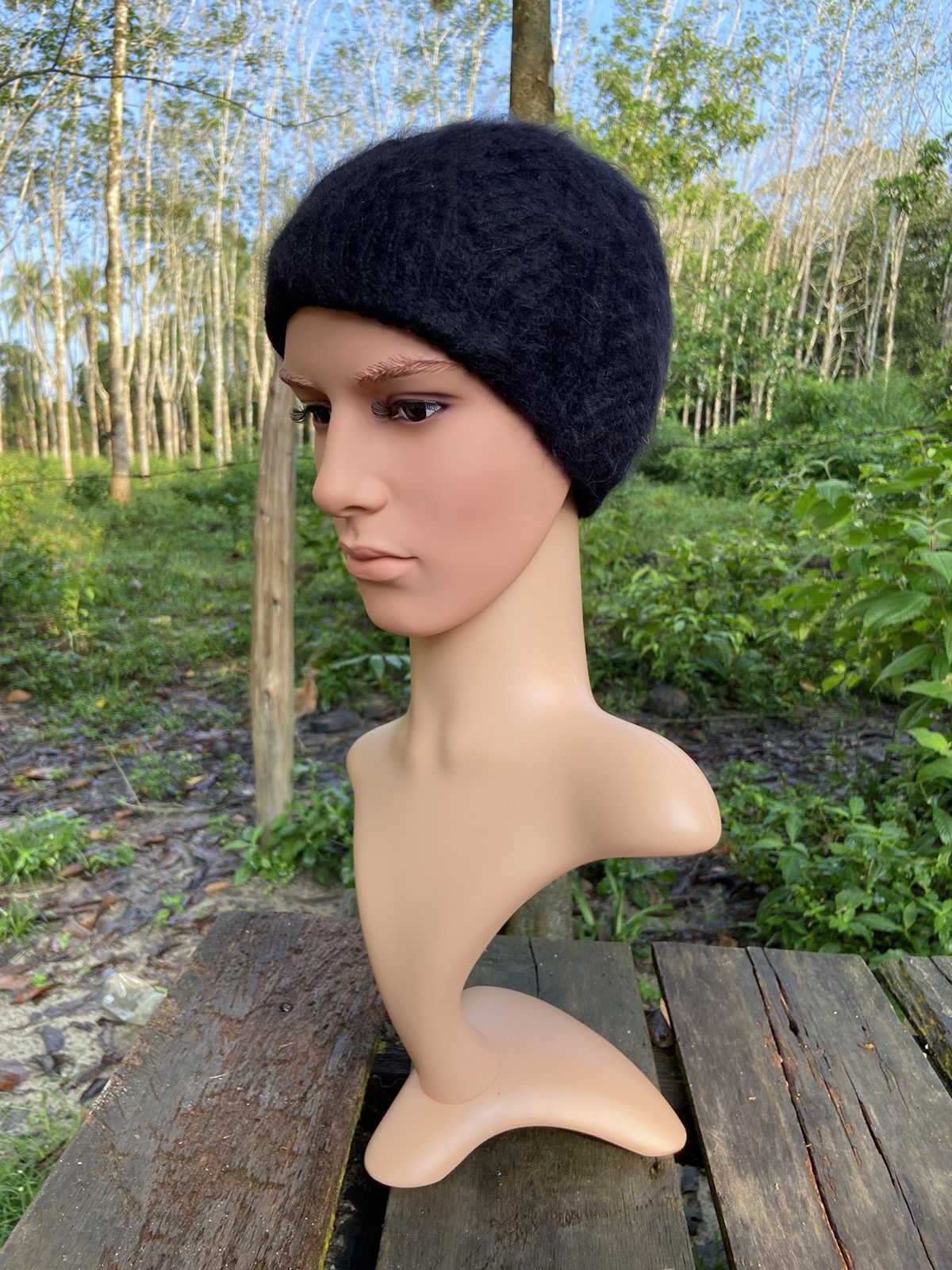 Japanese Brand SHAGGY KNIT BEANIE HAT Size ONE SIZE - 2 Thumbnail