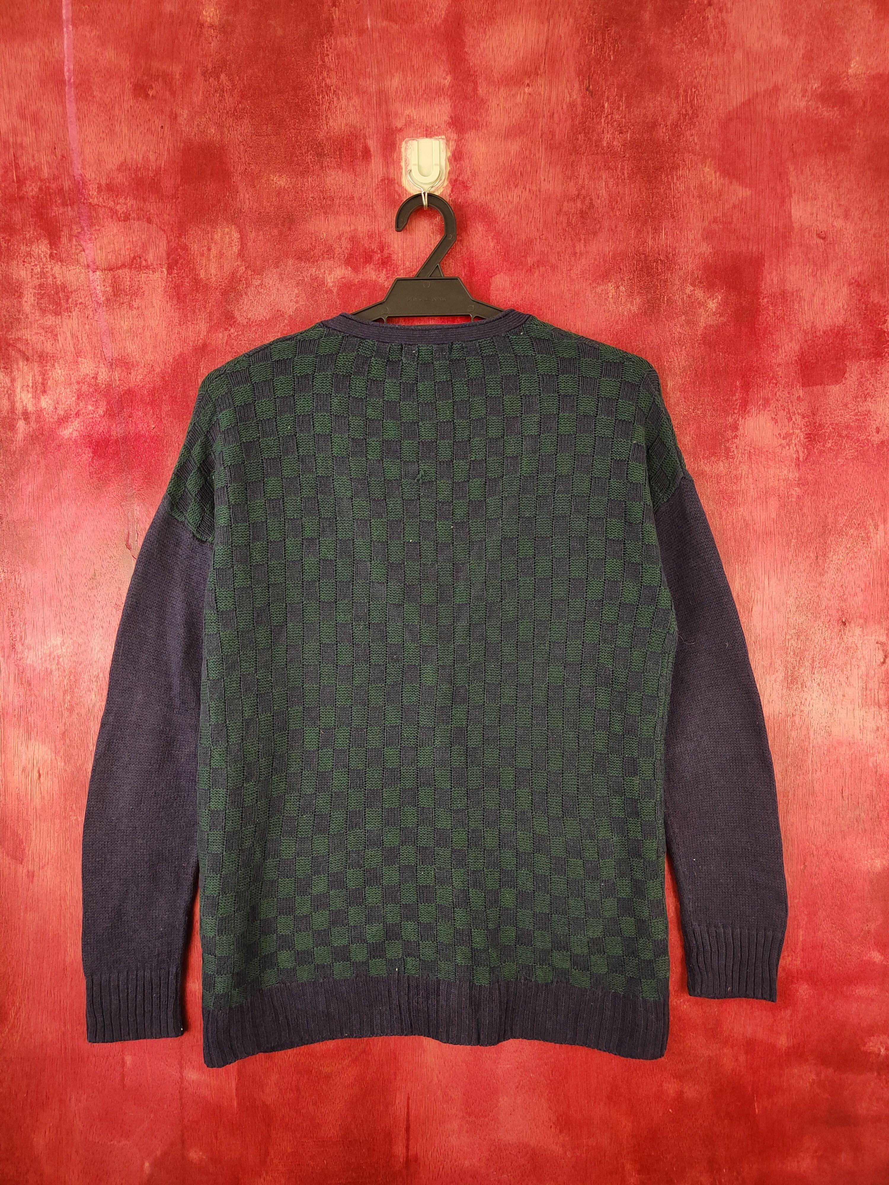 Homespun Knitwear E Hypen World Gallery Navy Green Knitwear Cardigan #5466 Size US L / EU 52-54 / 3 - 7 Thumbnail