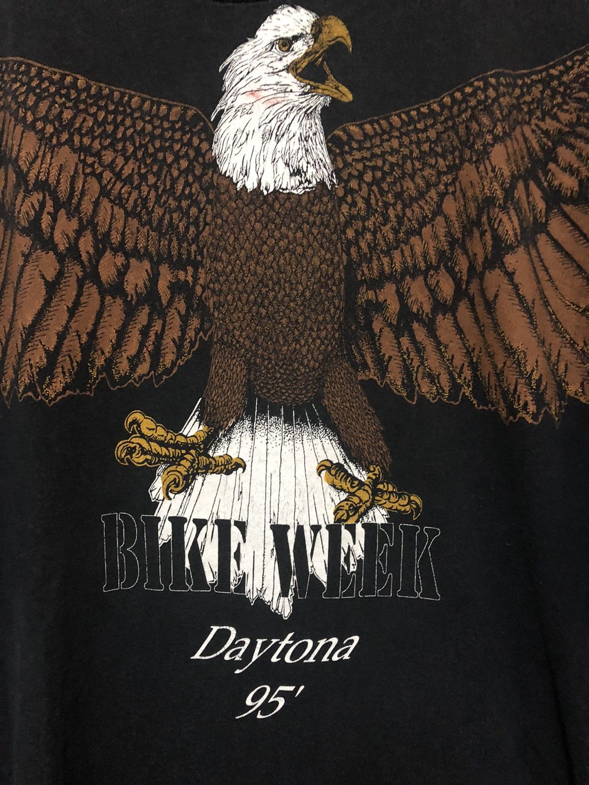 Daytona × Vintage Vintage 90s Bike Week Daytona 1995 Big Print Rare Tee Shirt Size US XL / EU 56 / 4 - 2 Thumbnail