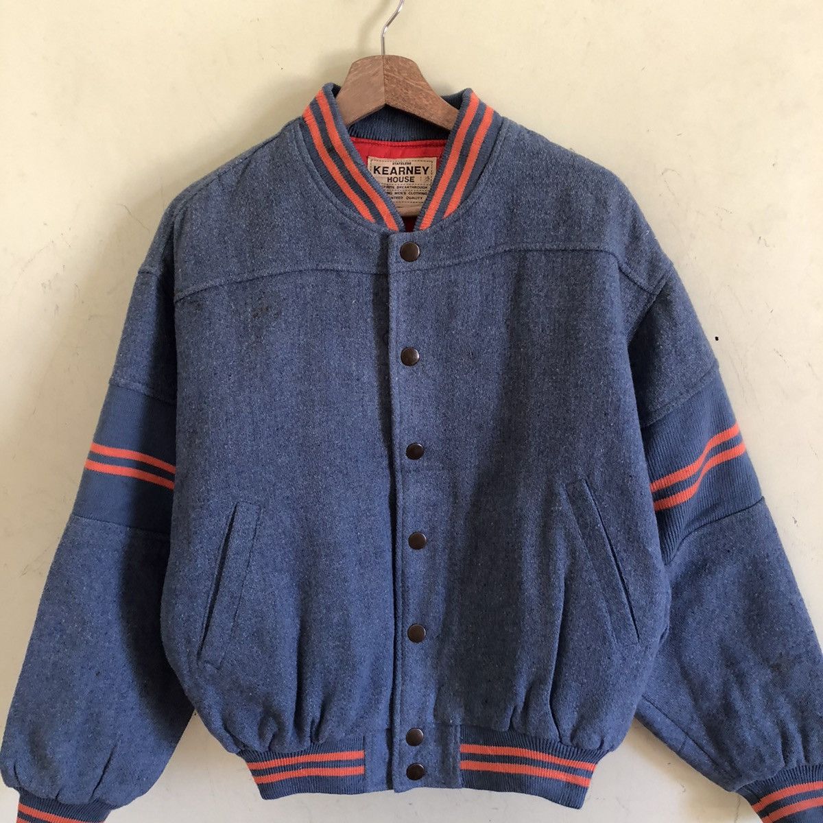 Japanese Brand 🔥KEARNEY HOUSE STAFF PUBLIC RELATIONS VARSITY BOMBER JACKE Size US M / EU 48-50 / 2 - 7 Thumbnail