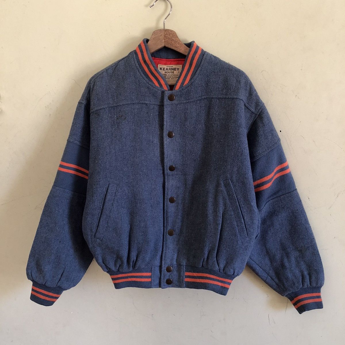 Japanese Brand 🔥KEARNEY HOUSE STAFF PUBLIC RELATIONS VARSITY BOMBER JACKE Size US M / EU 48-50 / 2 - 3 Thumbnail