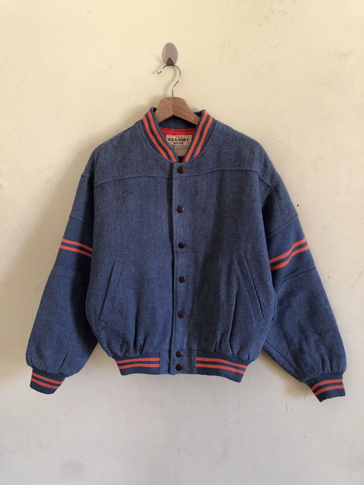 Japanese Brand 🔥KEARNEY HOUSE STAFF PUBLIC RELATIONS VARSITY BOMBER JACKE Size US M / EU 48-50 / 2 - 4 Thumbnail