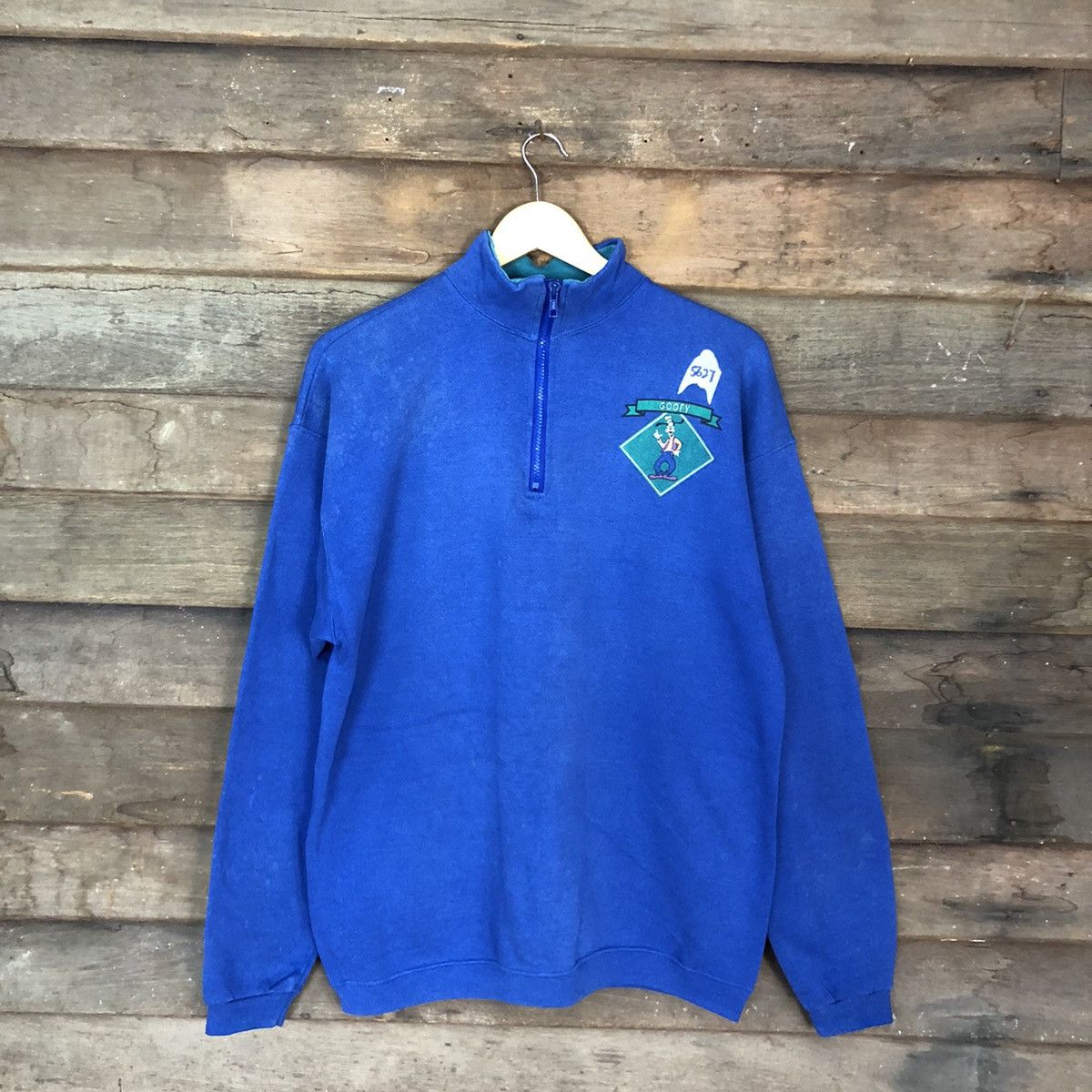 Cartoon Network × Disney × Vintage Disney goofy embroidered vintage Blue Sweatshirt #5627 Size US L / EU 52-54 / 3 - 3 Thumbnail