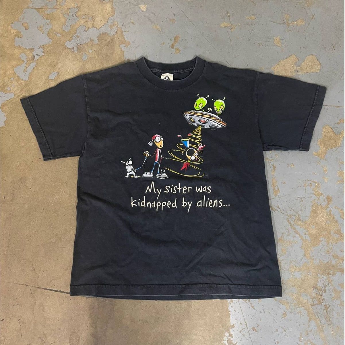 Vintage Y2k Aliens Funny Comic Cartoon Graphic Tee | Grailed