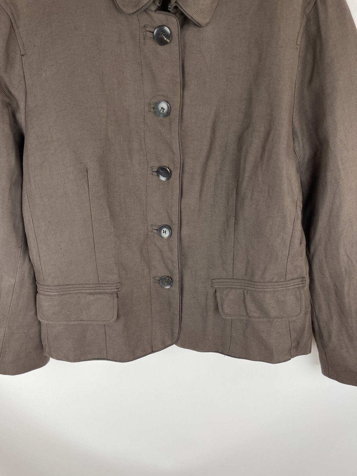 Max Mara Max Mara linen brown bomber unlined jacket Size XL / US 12-14 / IT 48-50 - 5 Thumbnail