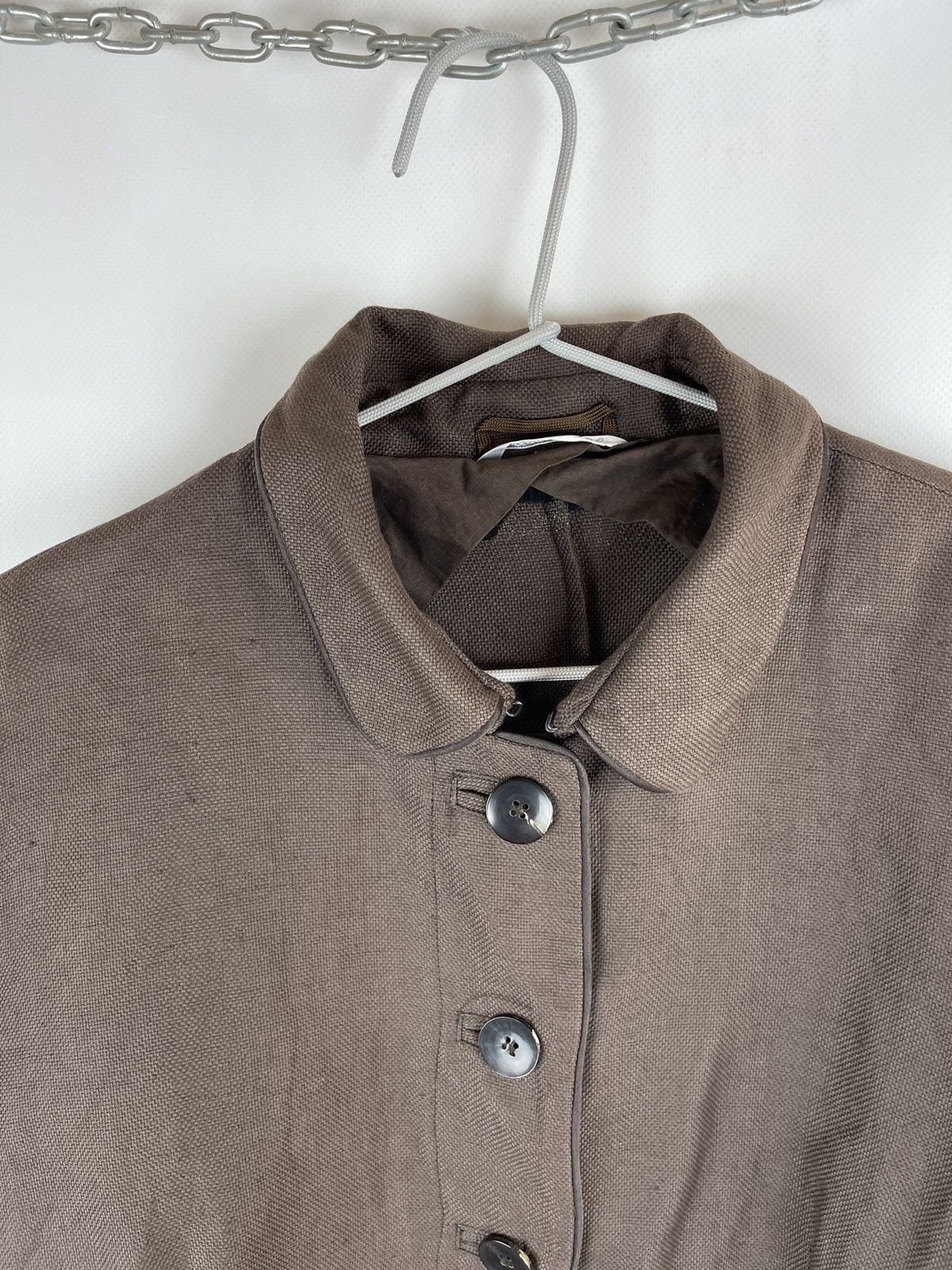 Max Mara Max Mara linen brown bomber unlined jacket Size XL / US 12-14 / IT 48-50 - 6 Thumbnail