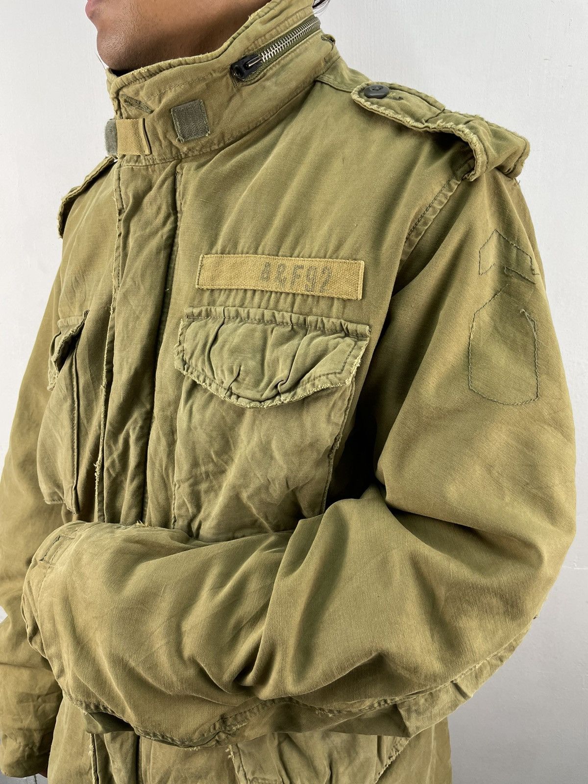 Abercrombie & Fitch Vintage Abercrombie & Fitch Military Sawtooth HBT Jacket Size US L / EU 52-54 / 3 - 3 Thumbnail