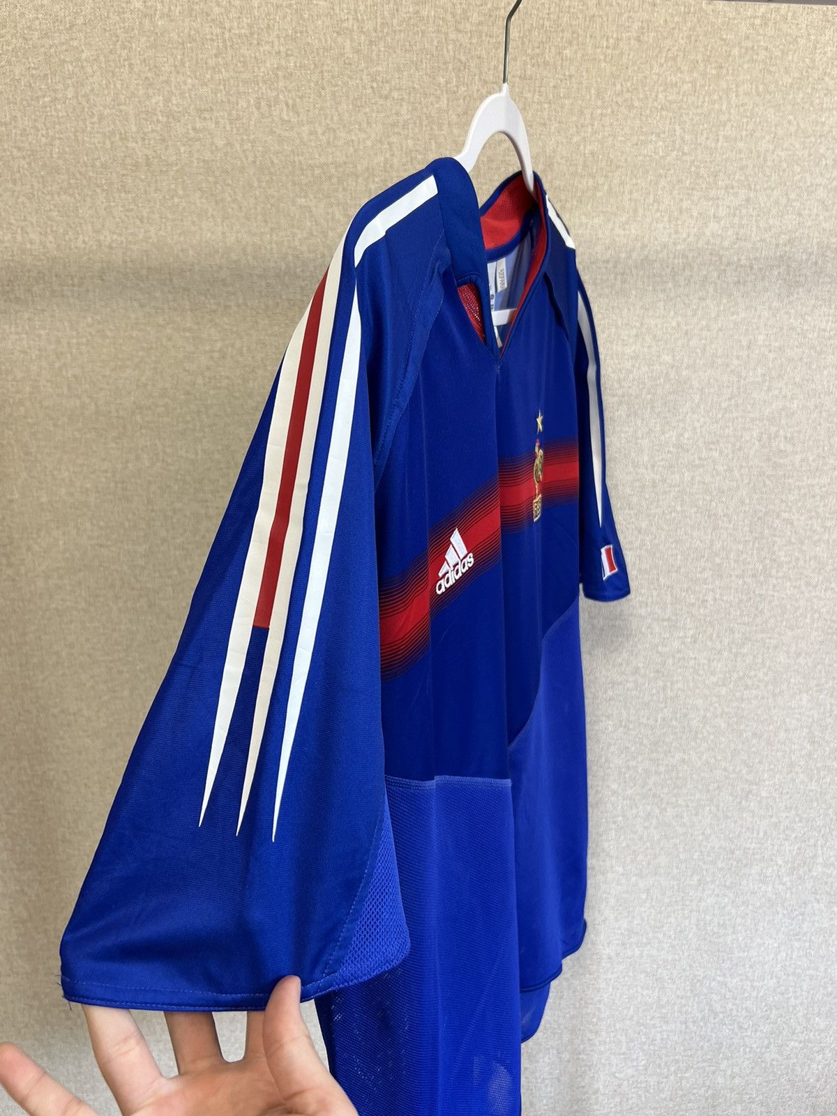 Adidas 2002-04 Vintage Adidas France #10 Zidan blue soccer jersey Size US XL / EU 56 / 4 - 5 Thumbnail