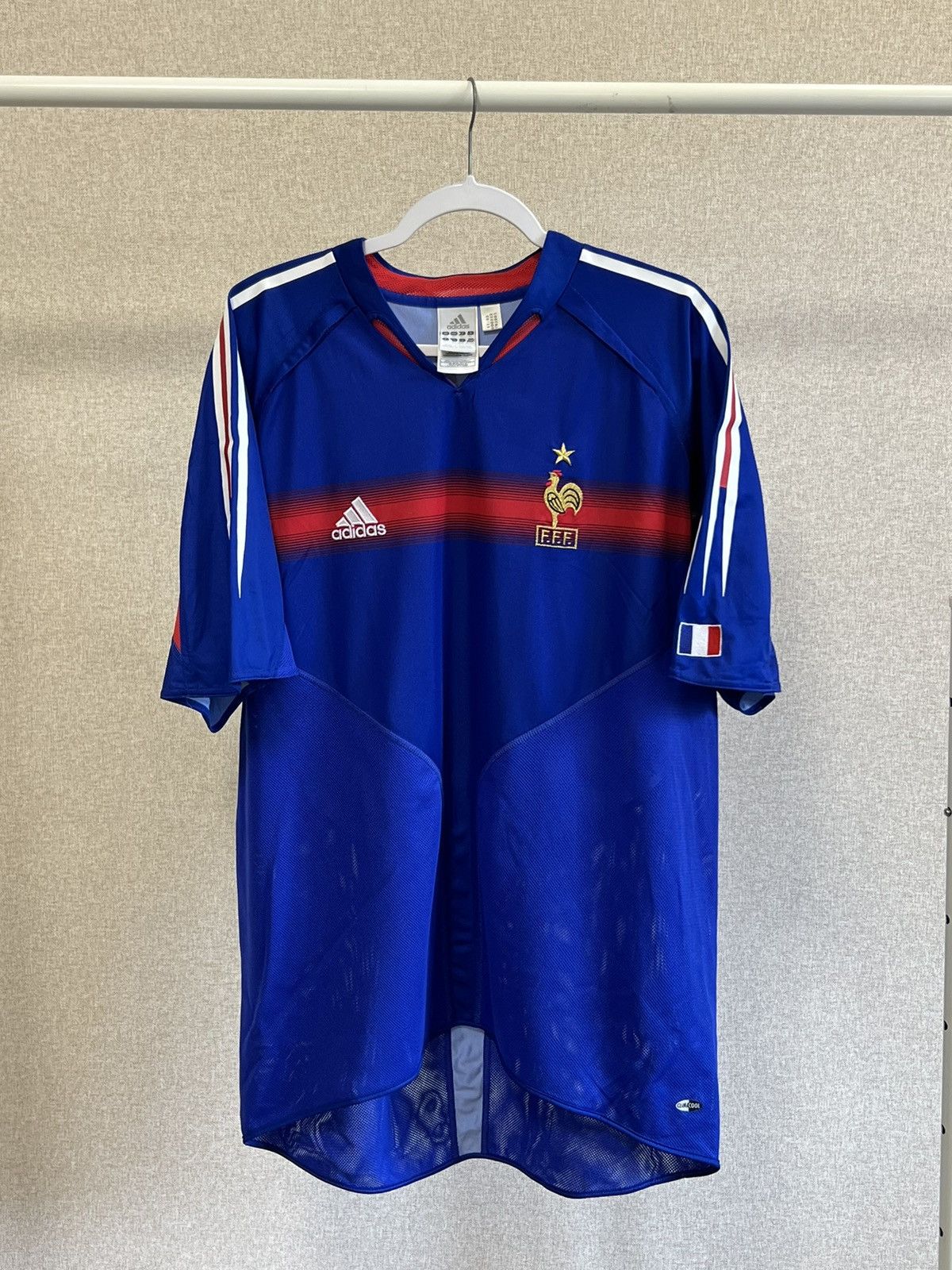 Adidas 2002-04 Vintage Adidas France #10 Zidan blue soccer jersey Size US XL / EU 56 / 4 - 2 Thumbnail