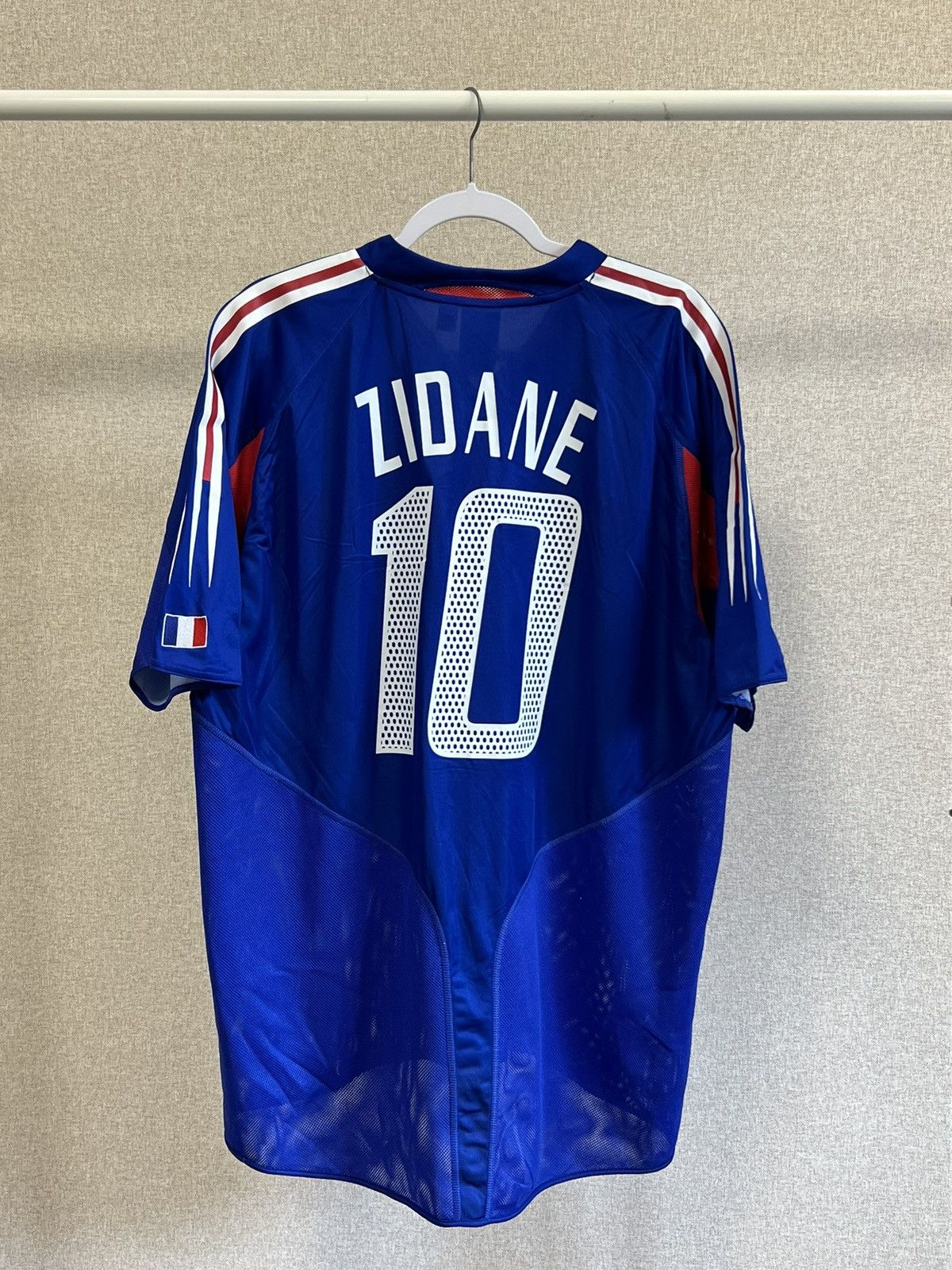 Adidas 2002-04 Vintage Adidas France #10 Zidan blue soccer jersey Size US XL / EU 56 / 4 - 1 Thumbnail