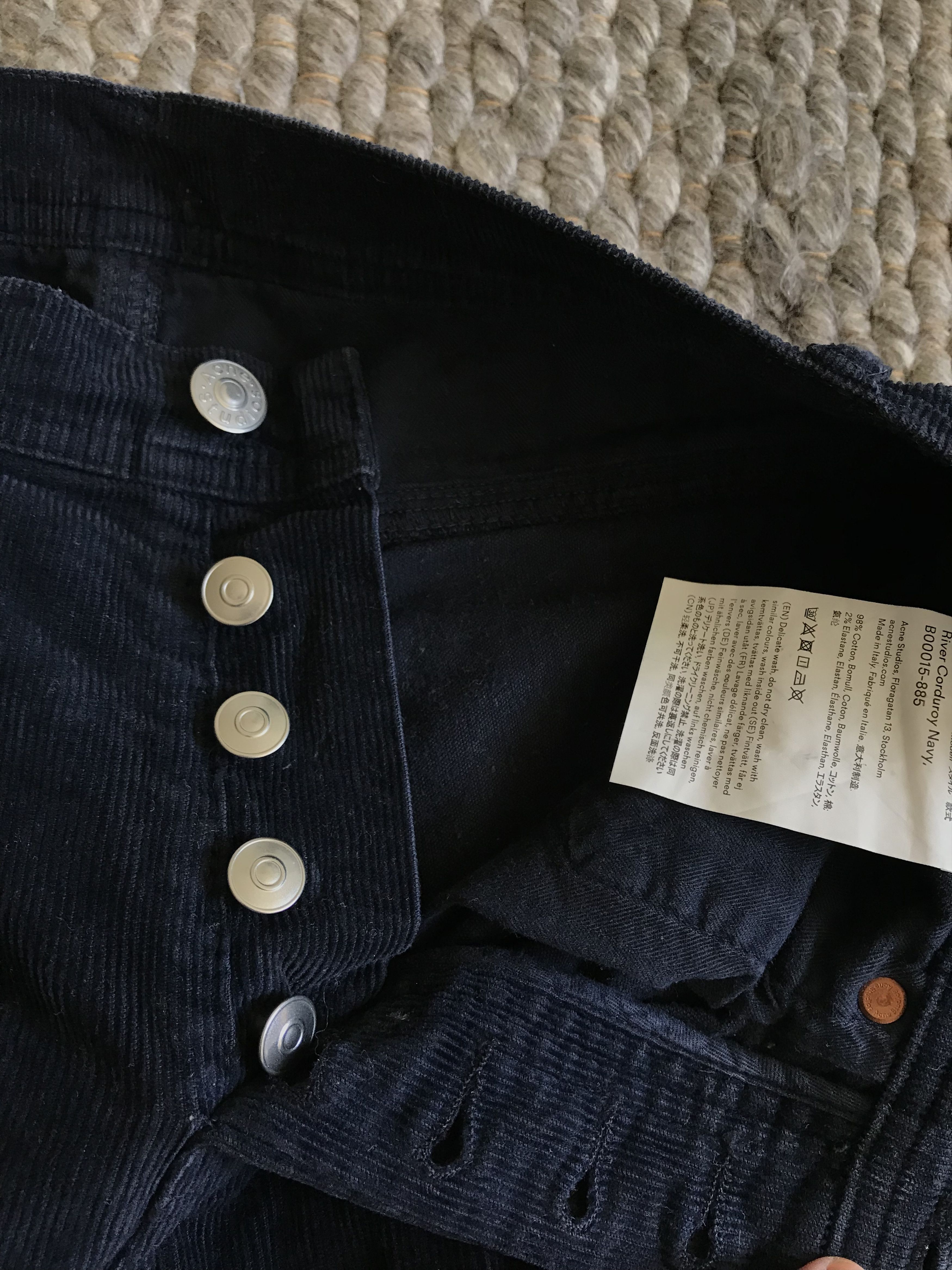 Acne Studios River Corduroy Pants - Navy Size US 28 / EU 44 - 4 Thumbnail