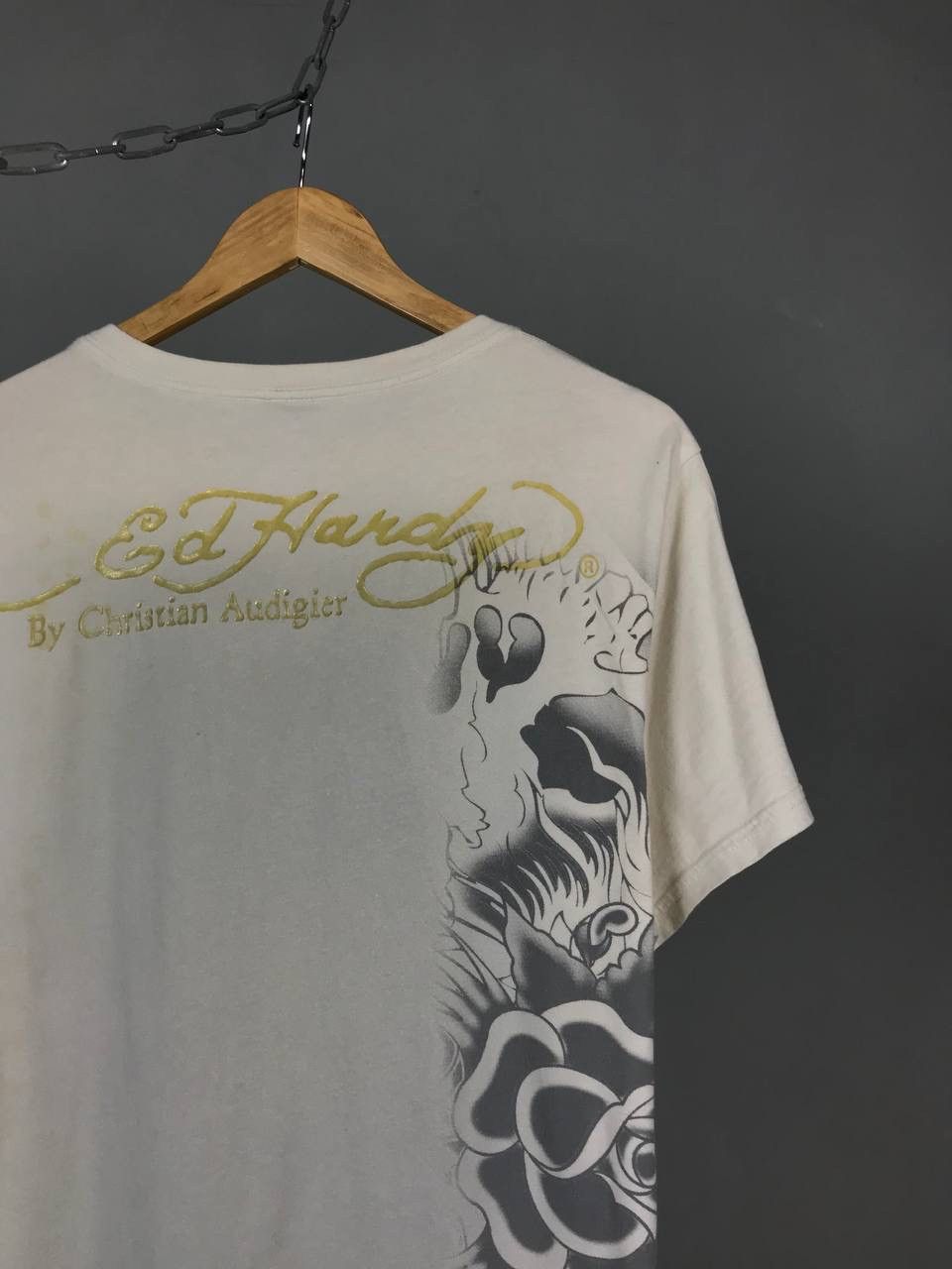 Ed Hardy Ed Hardy by Christian Audigier made in USA overprinted tee Size US XL / EU 56 / 4 - 9 Thumbnail