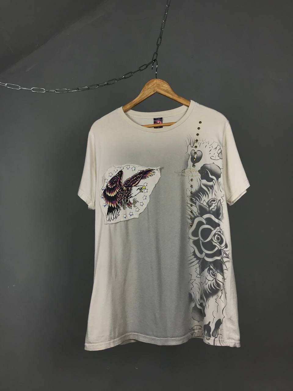 Ed Hardy Ed Hardy by Christian Audigier made in USA overprinted tee Size US XL / EU 56 / 4 - 1 Thumbnail