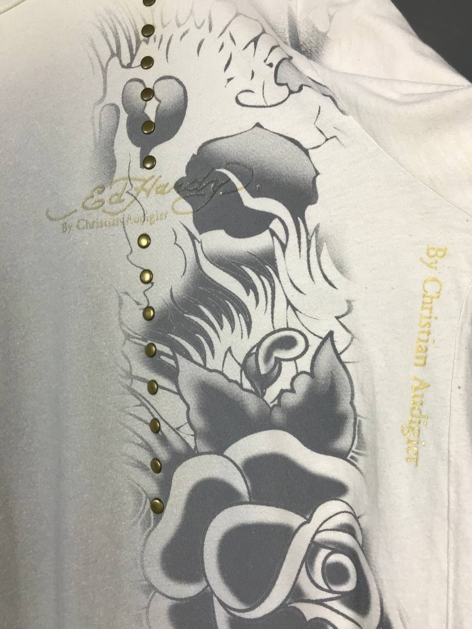 Ed Hardy Ed Hardy by Christian Audigier made in USA overprinted tee Size US XL / EU 56 / 4 - 4 Thumbnail
