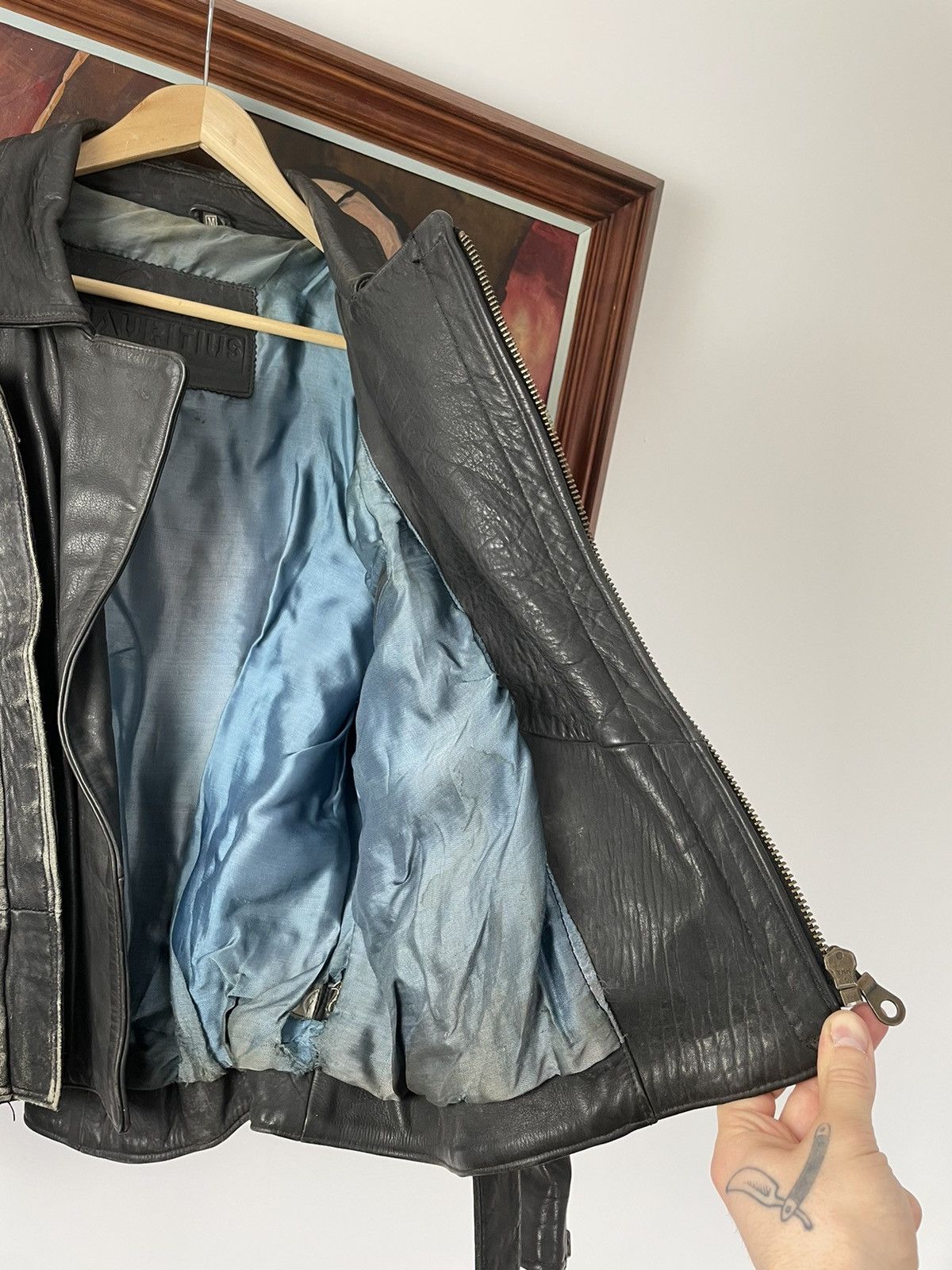Genuine Leather Vintage Leather Jacket Ramones Biker Rare Punk Rock Rare Size US M / EU 48-50 / 2 - 6 Thumbnail