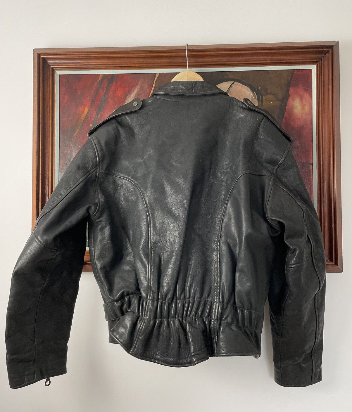 Genuine Leather Vintage Leather Jacket Ramones Biker Rare Punk Rock Rare Size US M / EU 48-50 / 2 - 2 Thumbnail