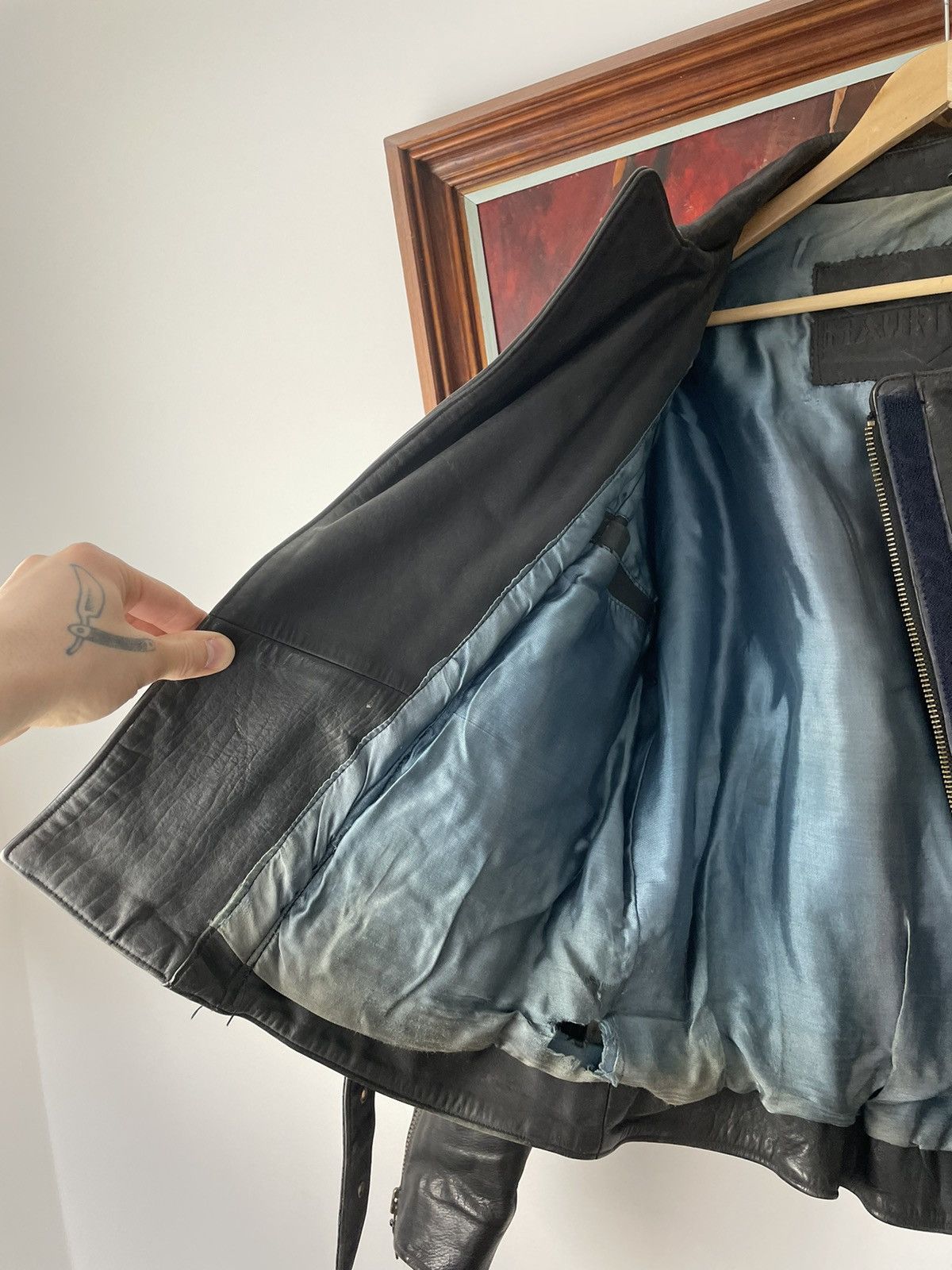 Genuine Leather Vintage Leather Jacket Ramones Biker Rare Punk Rock Rare Size US M / EU 48-50 / 2 - 5 Thumbnail