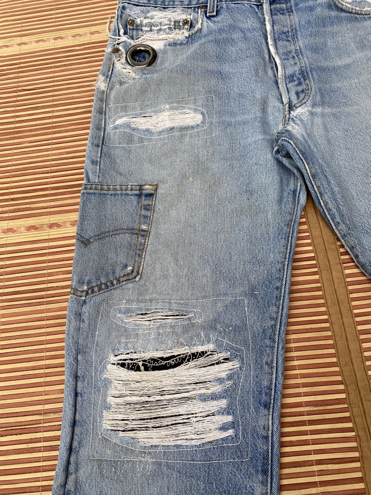 Levi's Vintage Levis 73-R Rework and Distressed Pant Size US 33 - 4 Thumbnail