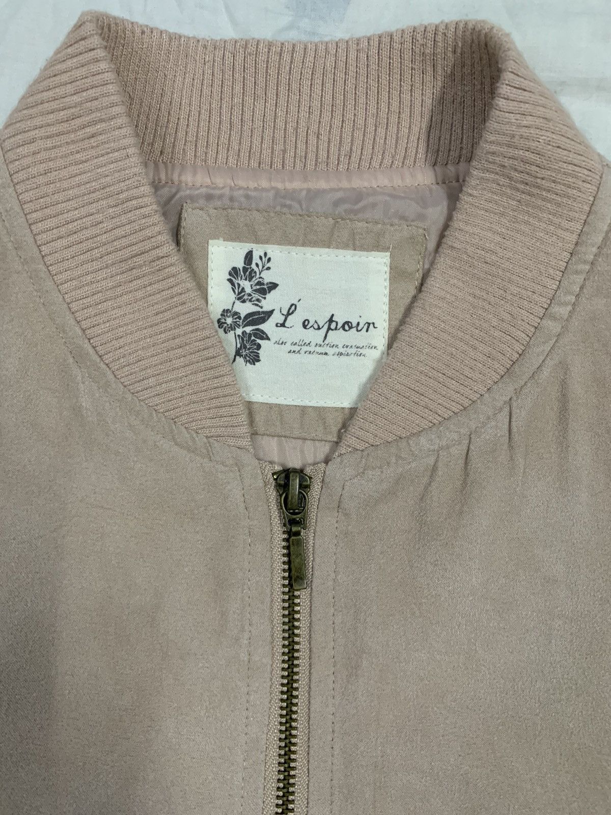 Beauty Beast Japanese Brand L’espoir Floral Embroidered Bomber Jacket Size L / US 10 / IT 46 - 5 Thumbnail