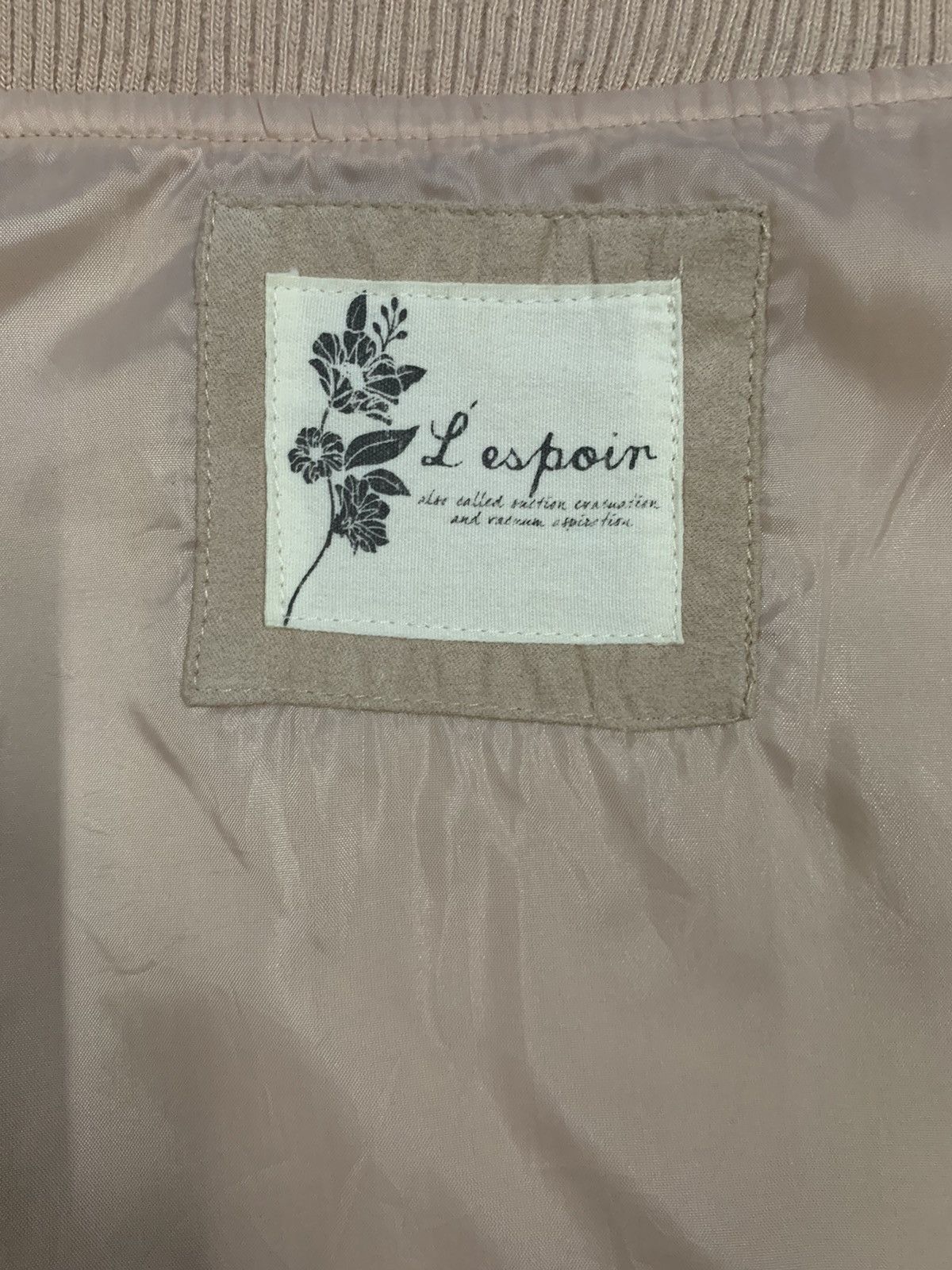 Beauty Beast Japanese Brand L’espoir Floral Embroidered Bomber Jacket Size L / US 10 / IT 46 - 15 Thumbnail