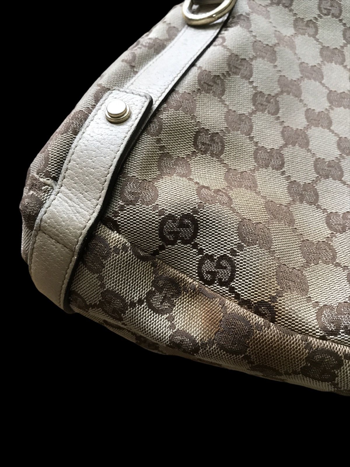 Gucci Auth Gucci 130736 GG Cnvas Shoulder Bag Tote 1970 Size ONE SIZE - 6 Thumbnail