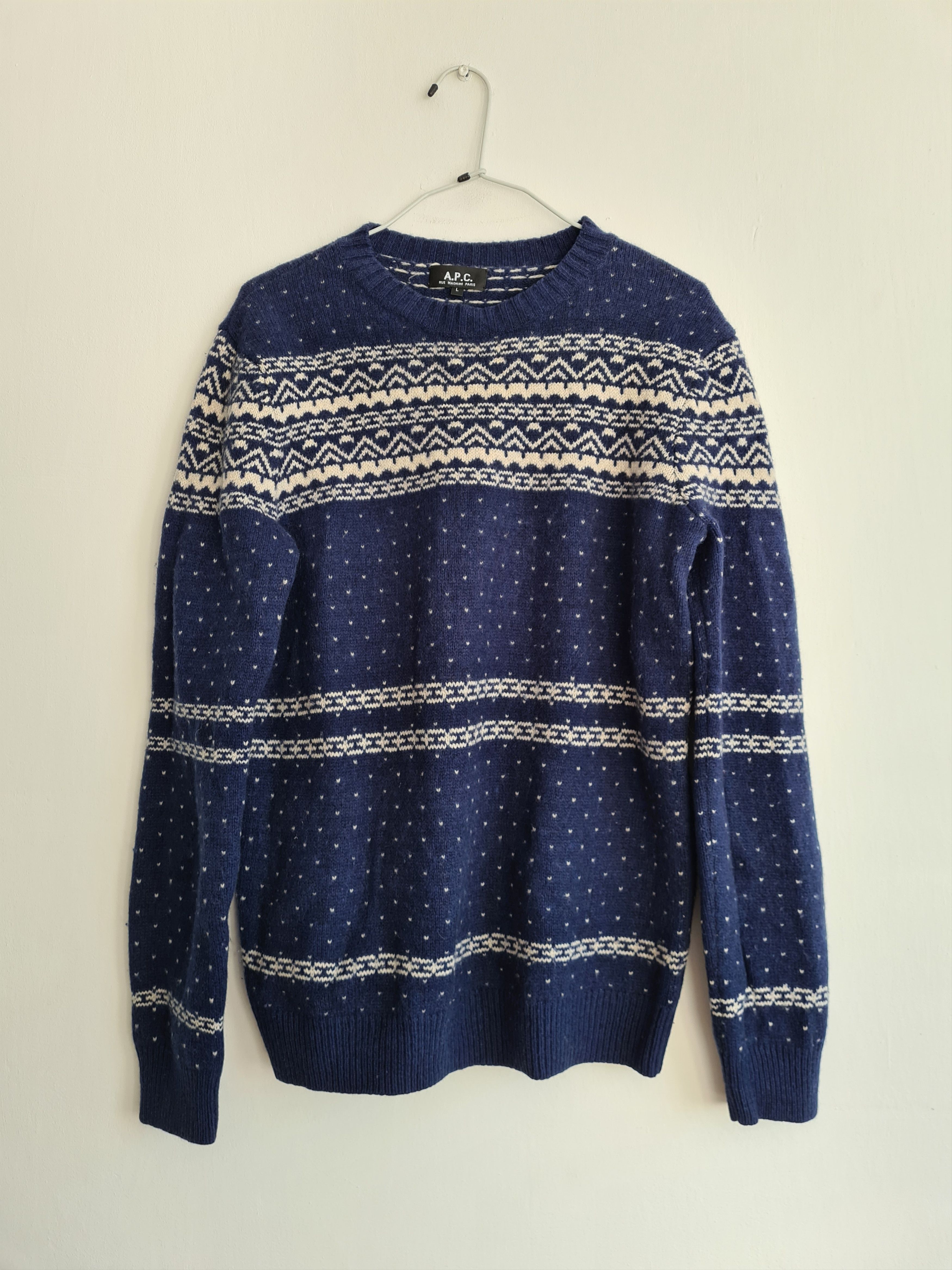 A.P.C. Lambswool Sweater FW11 Size US L / EU 52-54 / 3 - 1 Thumbnail