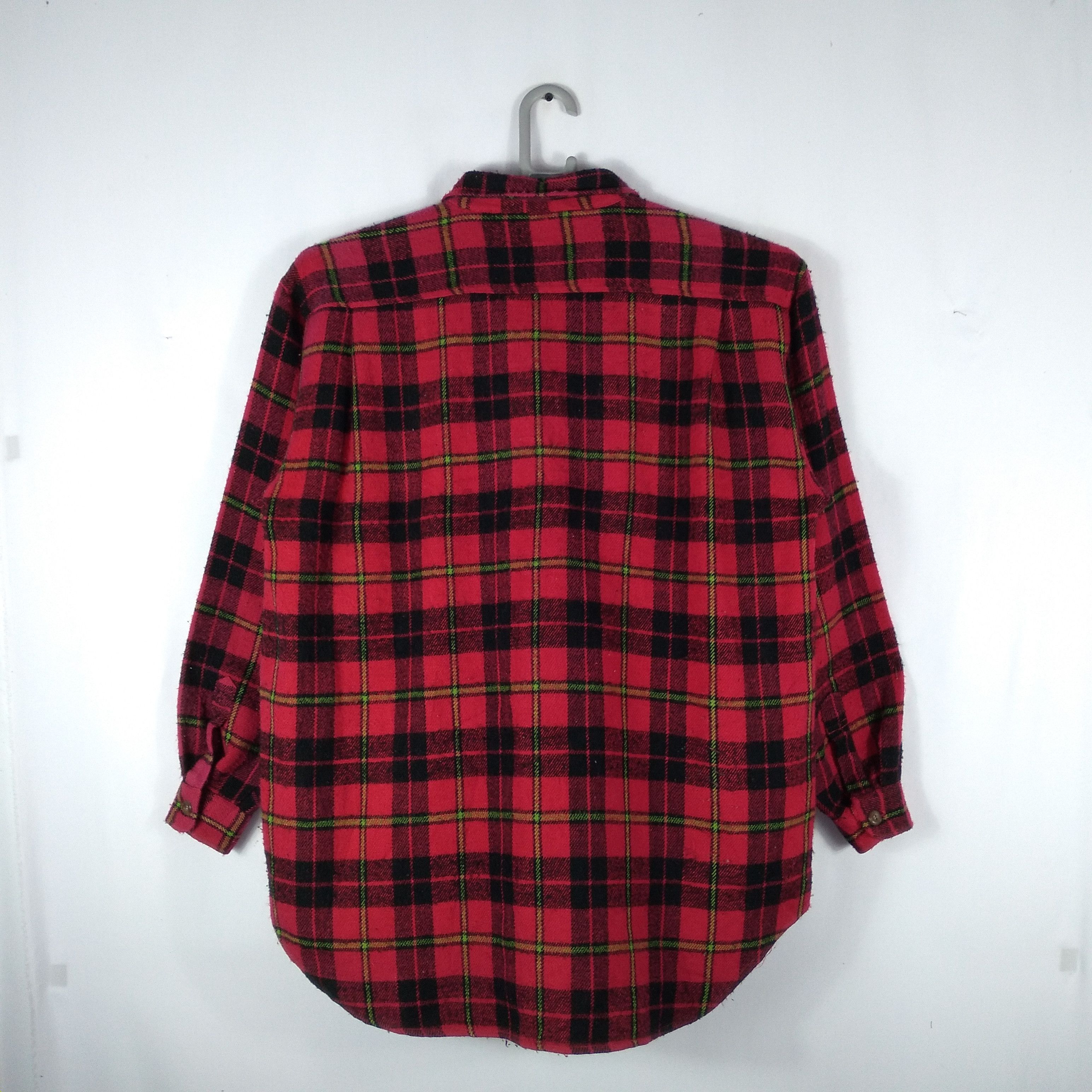 Flannel × Japanese Brand Vintage Machope Tartan Style Buttons Winter Flannel Size US L / EU 52-54 / 3 - 5 Thumbnail