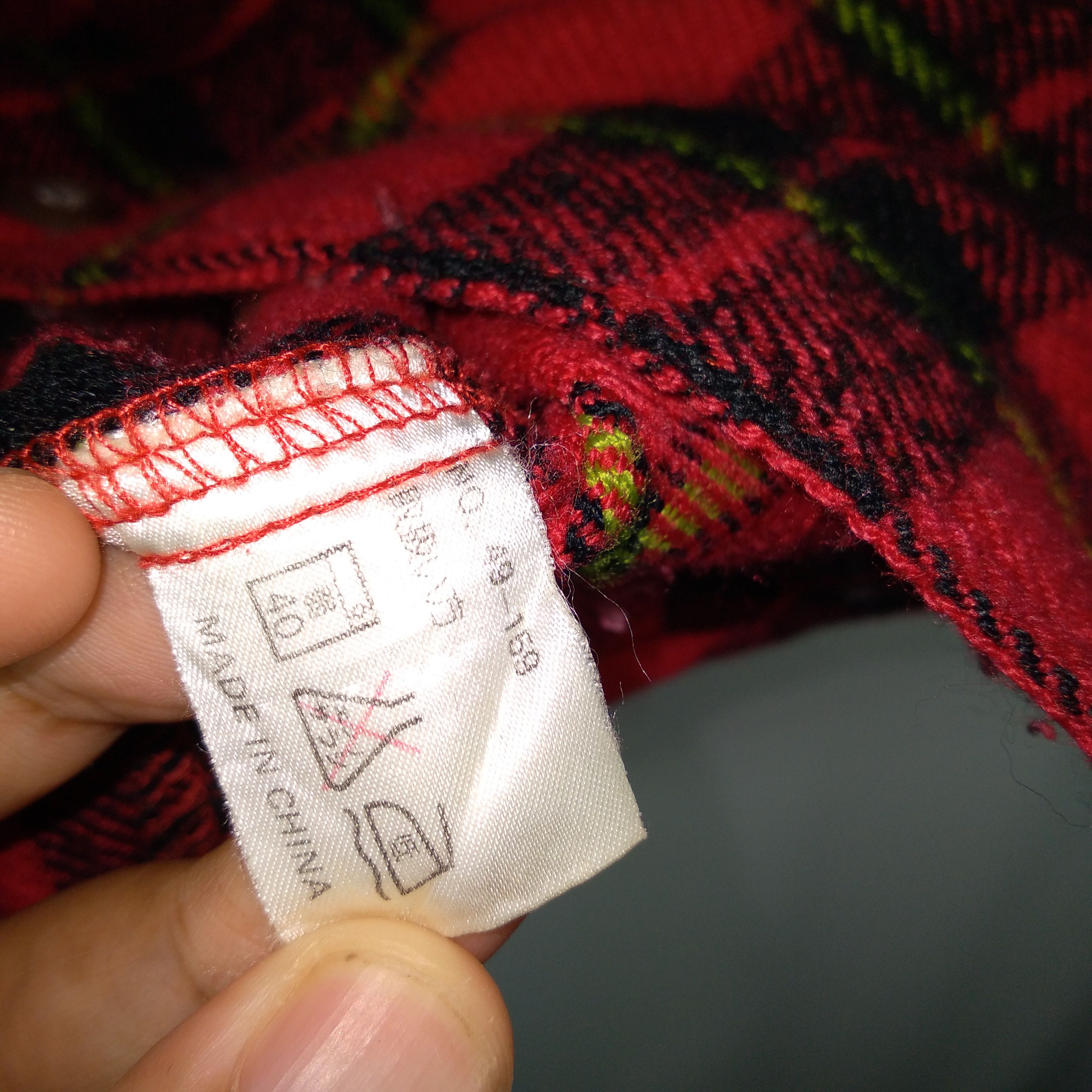 Flannel × Japanese Brand Vintage Machope Tartan Style Buttons Winter Flannel Size US L / EU 52-54 / 3 - 8 Thumbnail