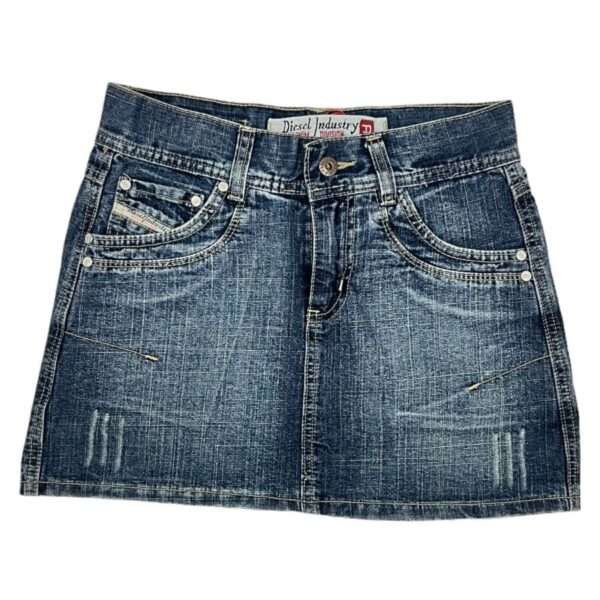 Diesel × Vintage Vintage Diesel Y2K Denim Mini Skirt Size 28" / US 6 / IT 42 - 1 Thumbnail